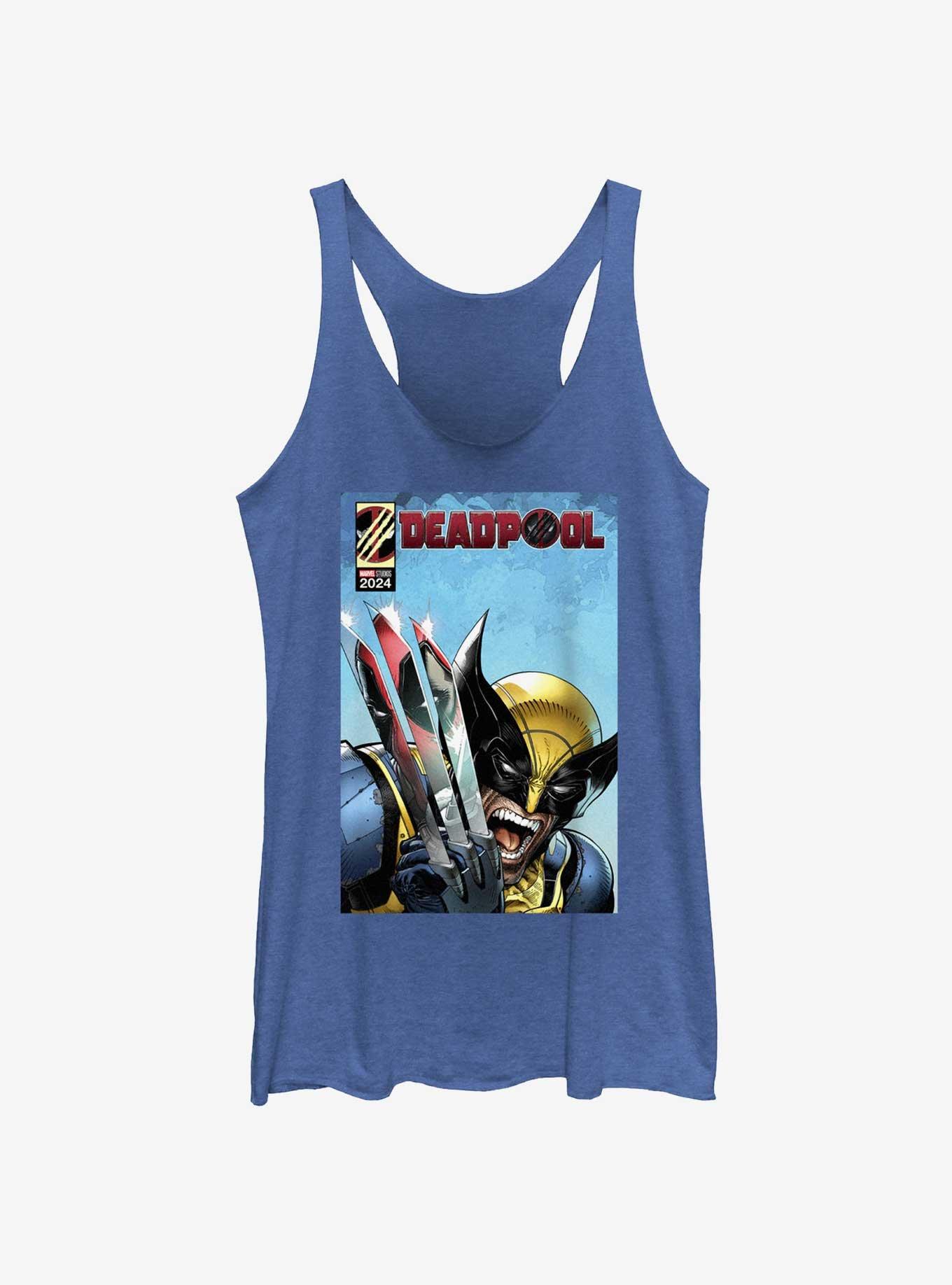 Marvel Deadpool & Wolverine Reflection In The Claw Womens Tank Top, ROY HTR, hi-res