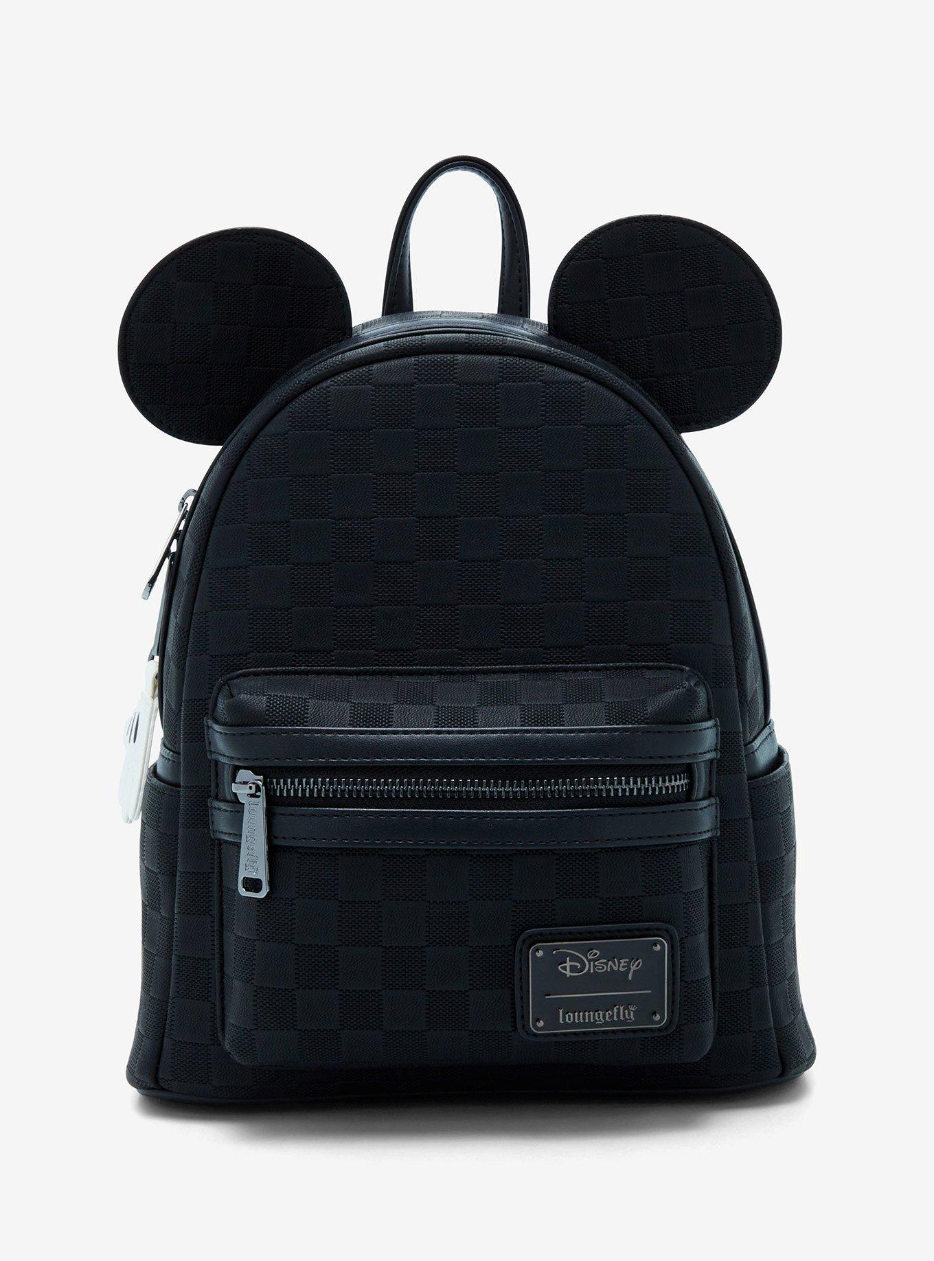 Loungefly Disney Mickey Mouse Black Checkered Figural Mini Backpack, , hi-res