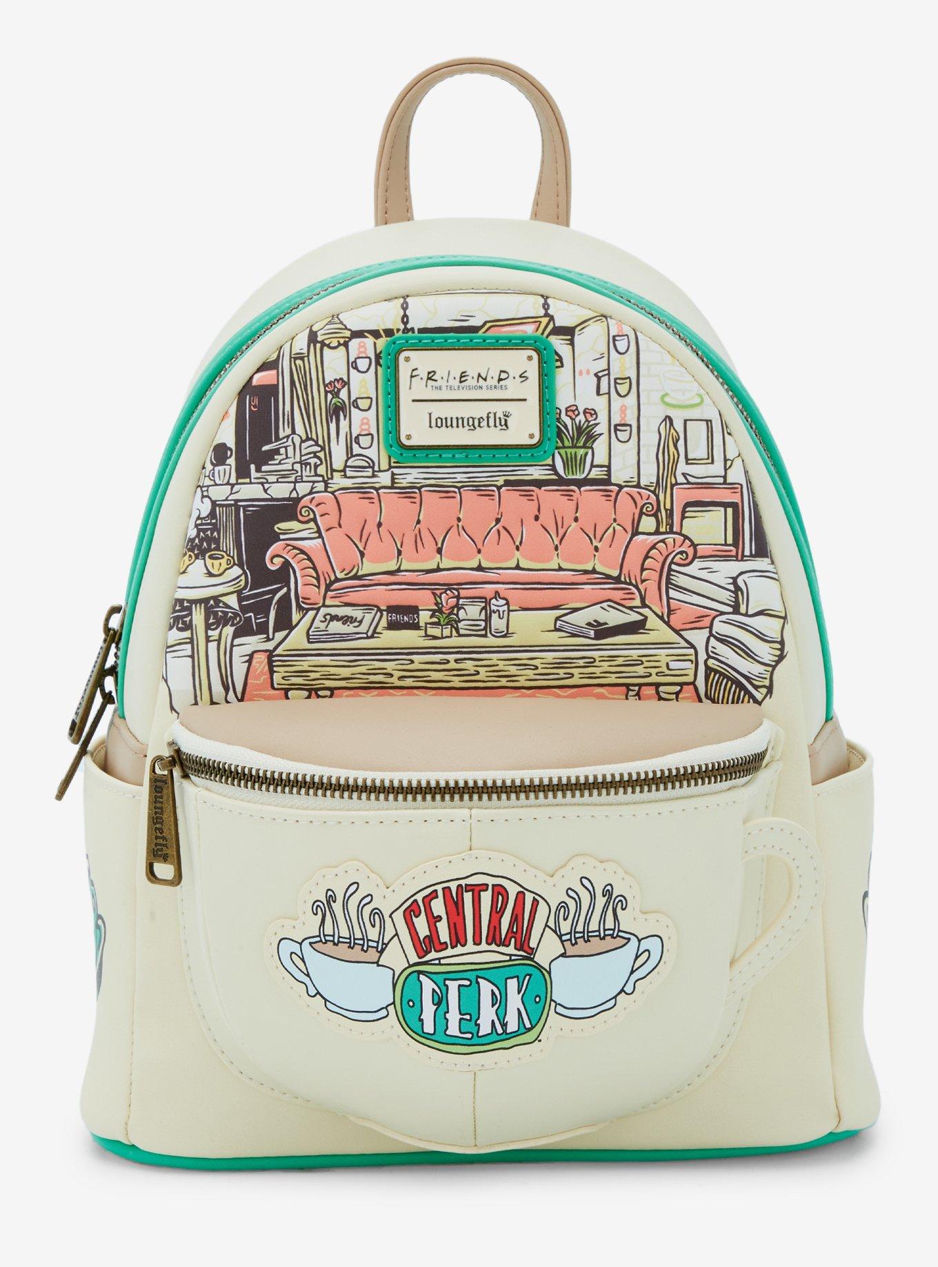 friends backpack mini Loungefly F.R.I.E.N.D.S. Chibi Character All-Over Print Officially licensed product. Loungefly Friends Central Perk Mini