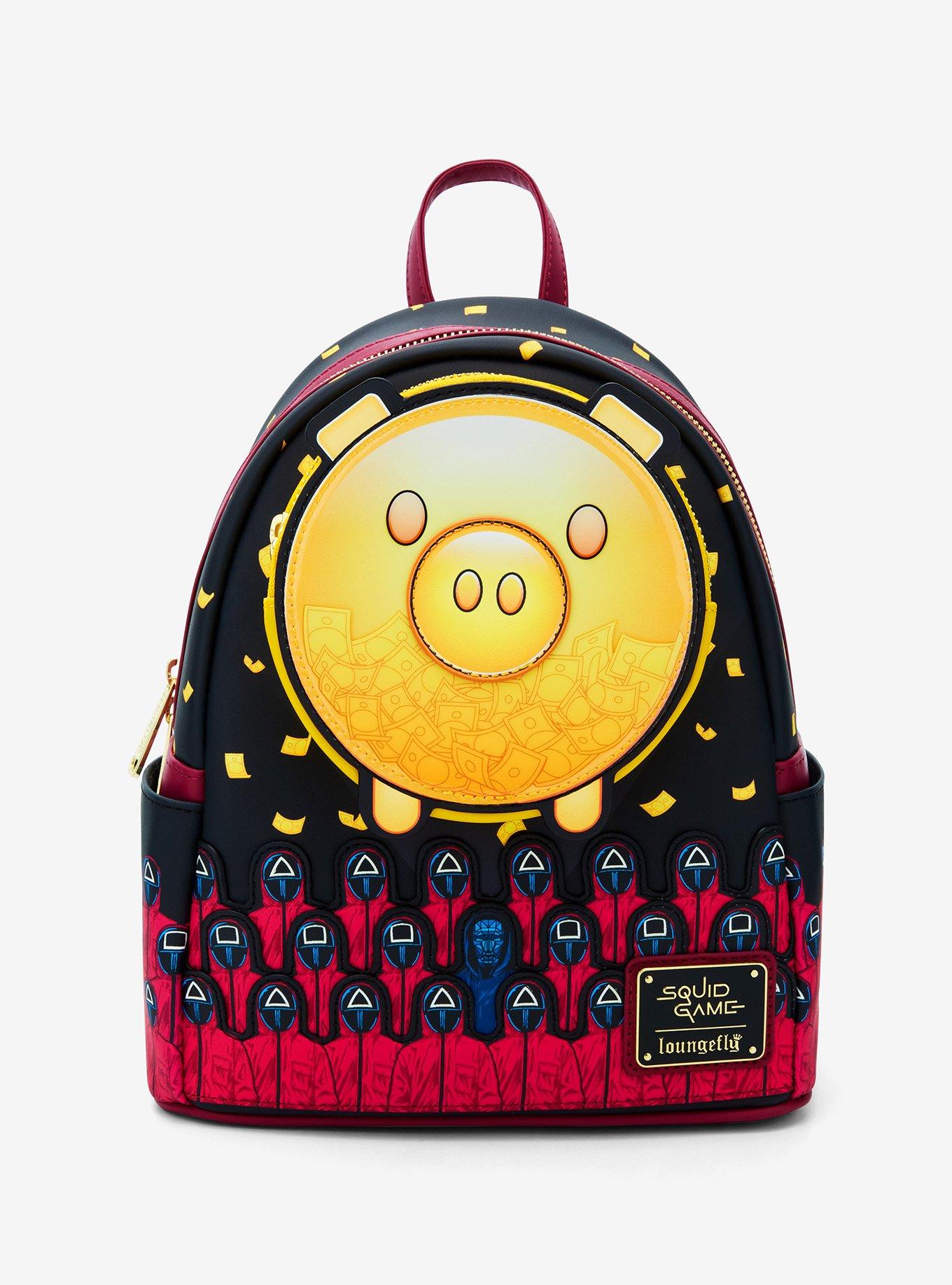 Loungefly Squid Game Pig Glow-In-The-Dark Mini Backpack, , hi-res