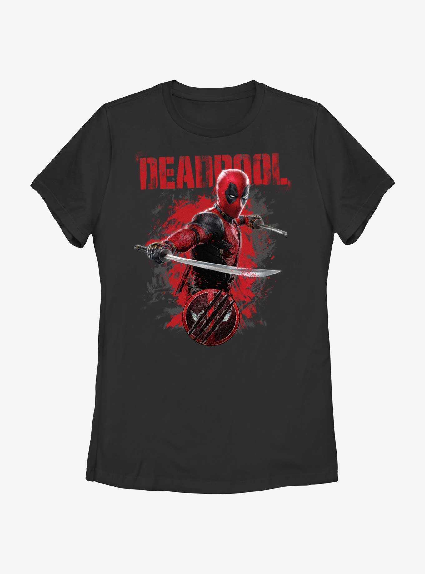 Marvel Deadpool & Wolverine Paint Dump Deadpool Womens T-Shirt, , hi-res
