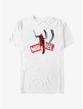 Marvel Deadpool & Wolverine Marvel Logo Slash T-Shirt, , hi-res