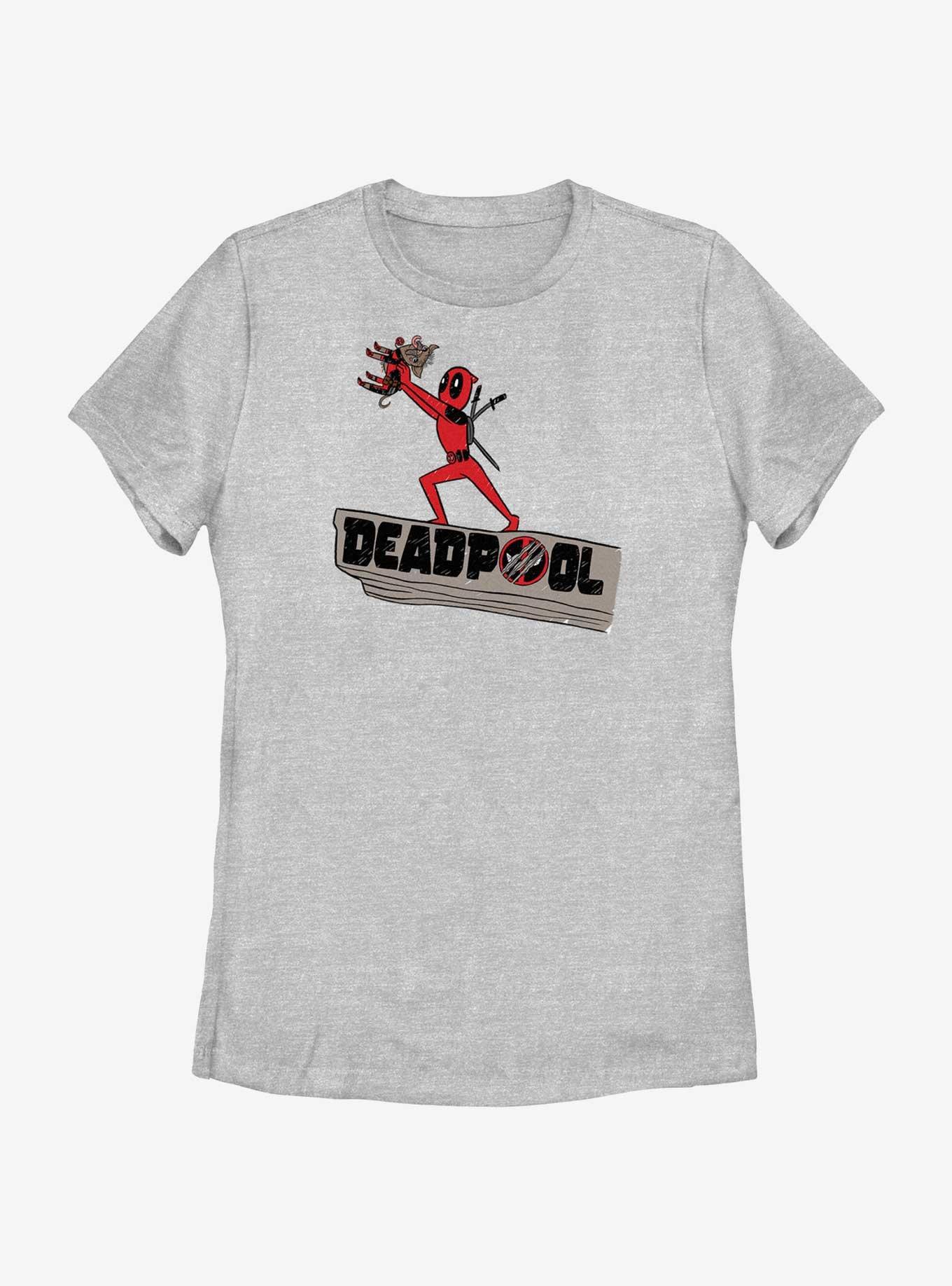 Marvel Deadpool & Wolverine Hail Dead Dog Womens T-Shirt, ATH HTR, hi-res