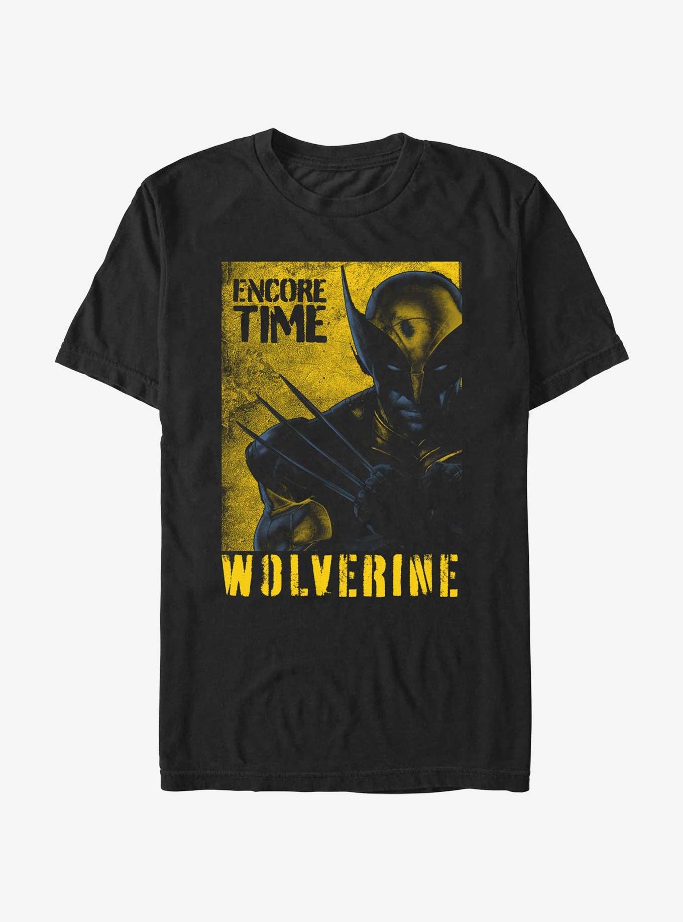 Marvel Deadpool & Wolverine Encore Time Wolverine Poster T-Shirt, BLACK, hi-res