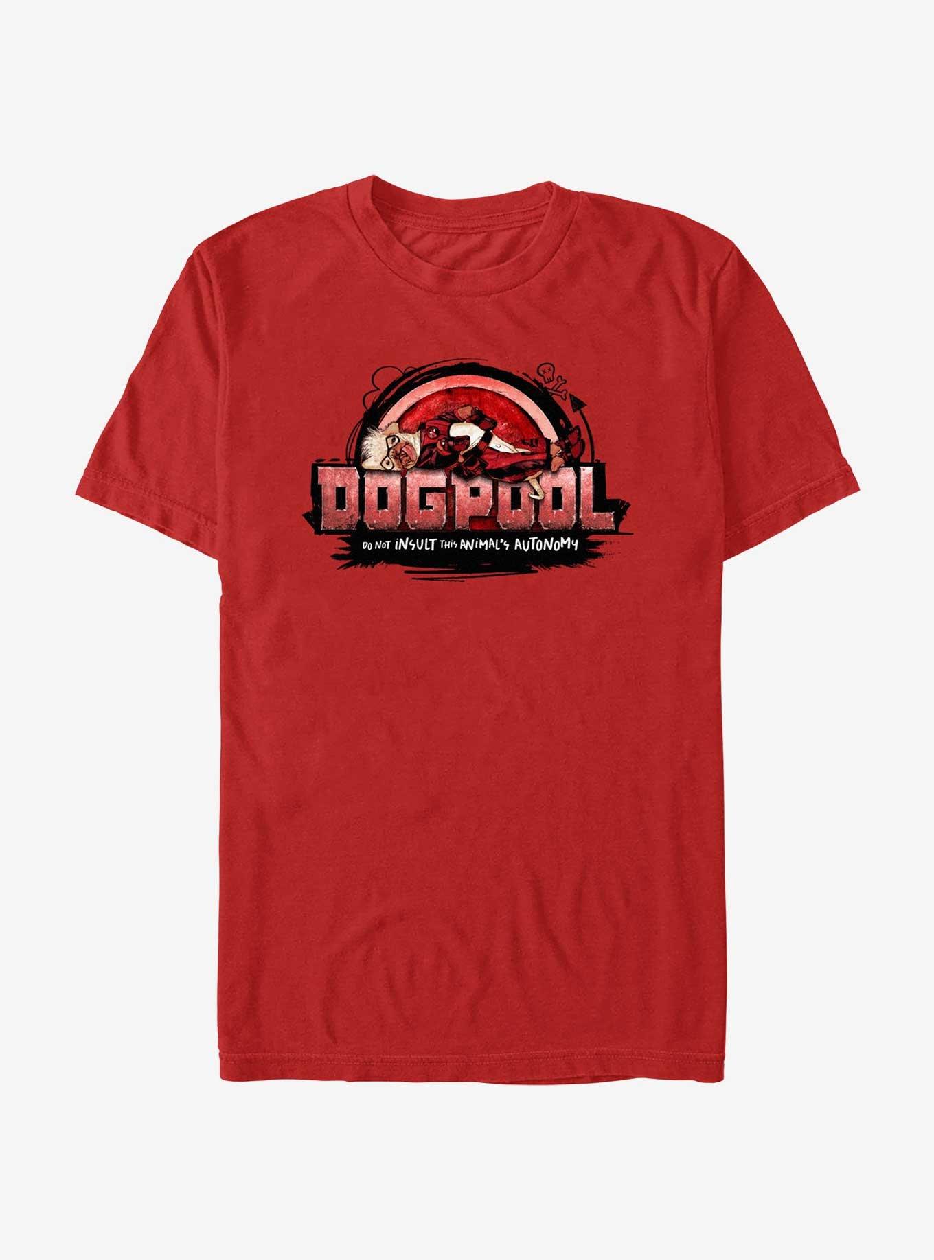 Marvel Deadpool & Wolverine Dogpool Don't Insult This Animal T-Shirt, RED, hi-res