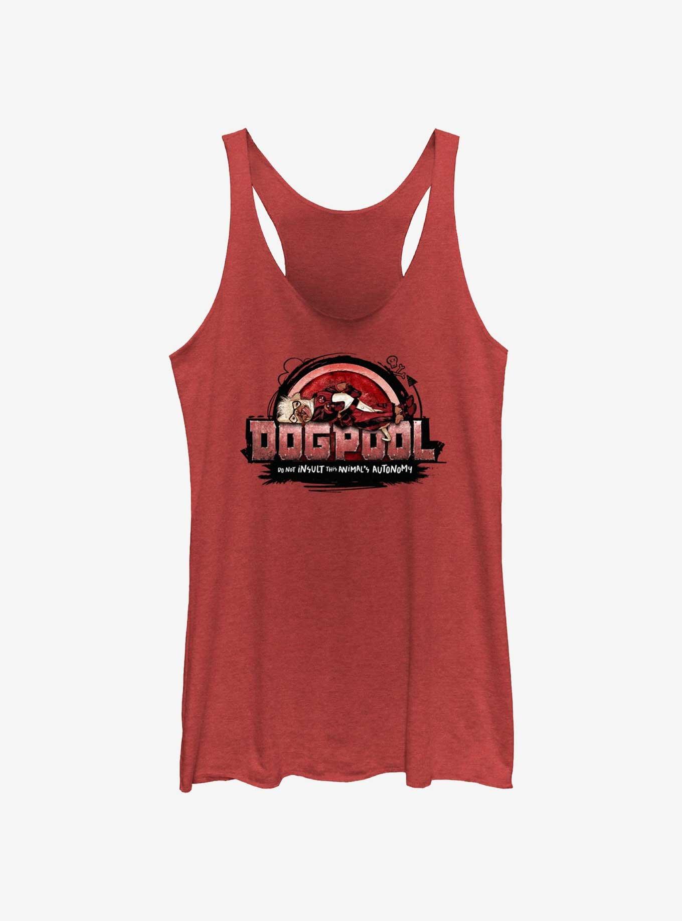 Marvel Deadpool & Wolverine Dogpool Don't Insult This Animal Womens Tank Top, RED HTR, hi-res
