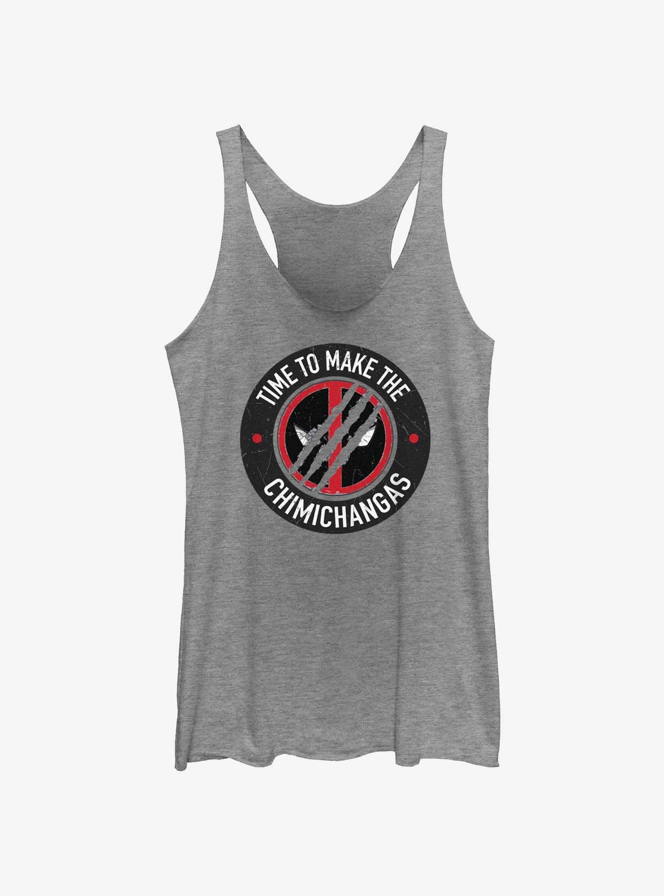 Marvel Deadpool & Wolverine Time To Make The Chimichangas Womens Tank Top, GRAY HTR, hi-res
