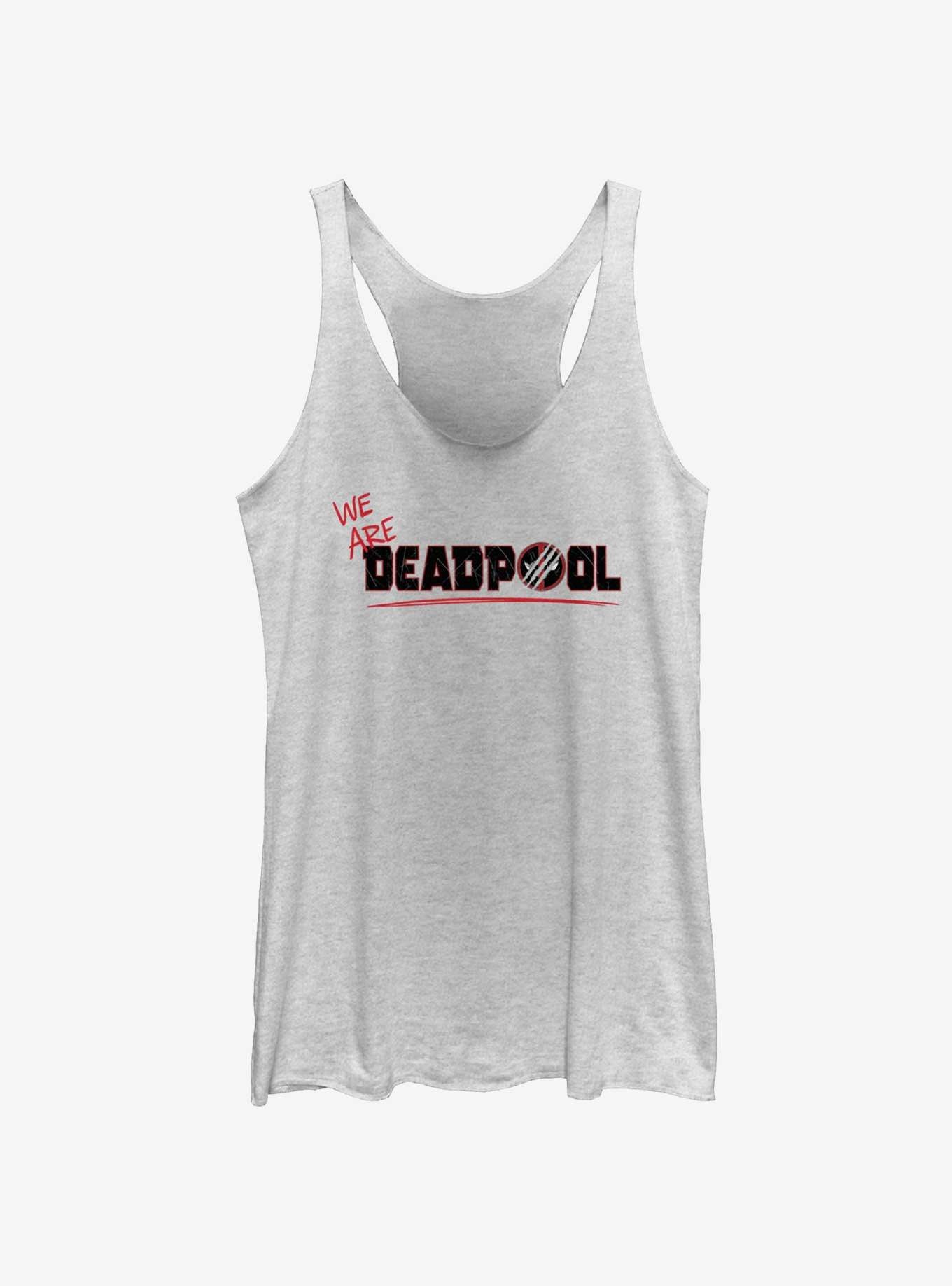 Marvel Deadpool & Wolverine We Are Deadpool Logo Womens Tank Top, WHITE HTR, hi-res