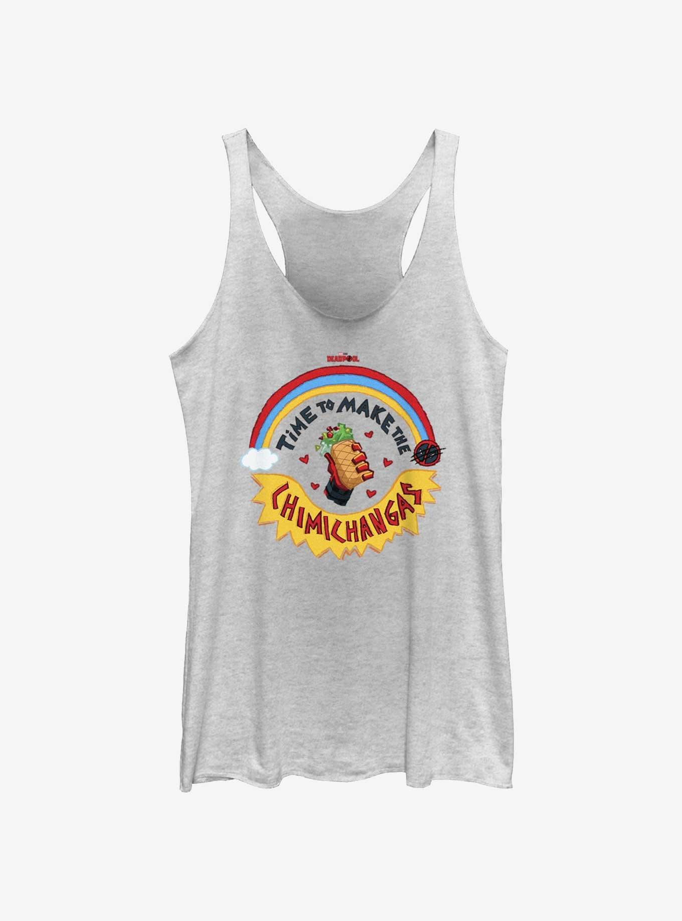 Marvel Deadpool & Wolverine Make The Chimichangas Womens Tank Top, WHITE HTR, hi-res