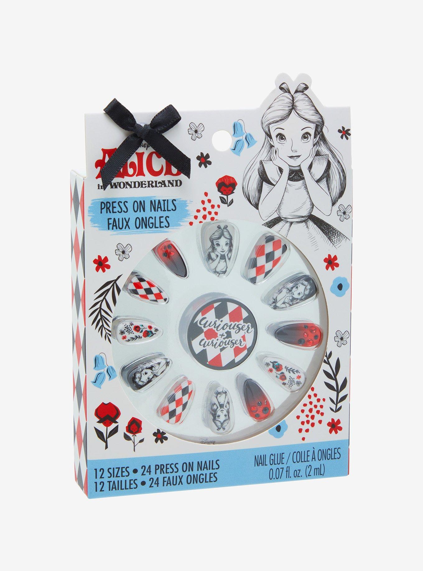 Disney Alice In Wonderland Faux Nail Set, , hi-res