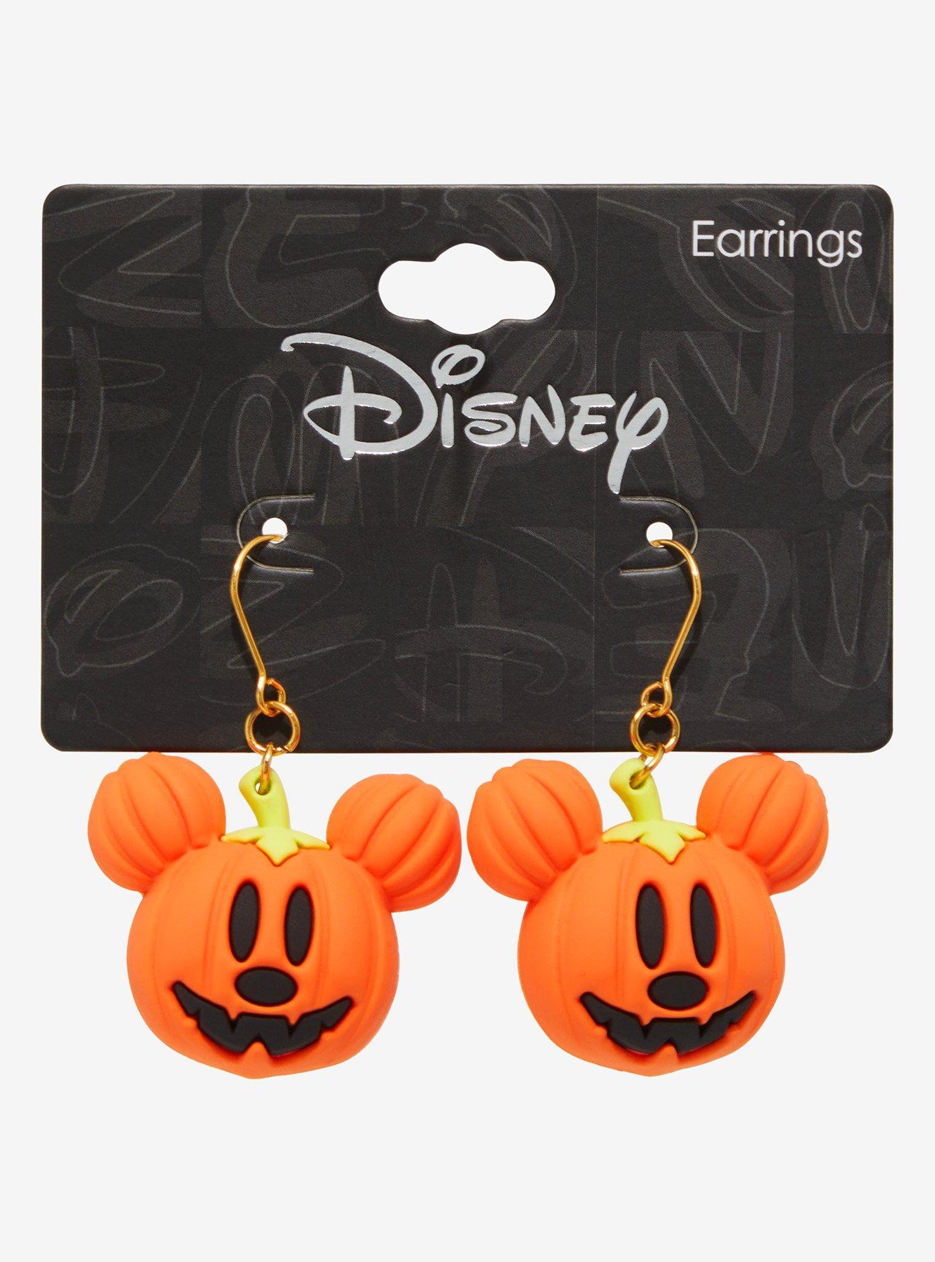 Disney Mickey Mouse Pumpkin 3D Figural Earrings — BoxLunch Exclusive, , hi-res