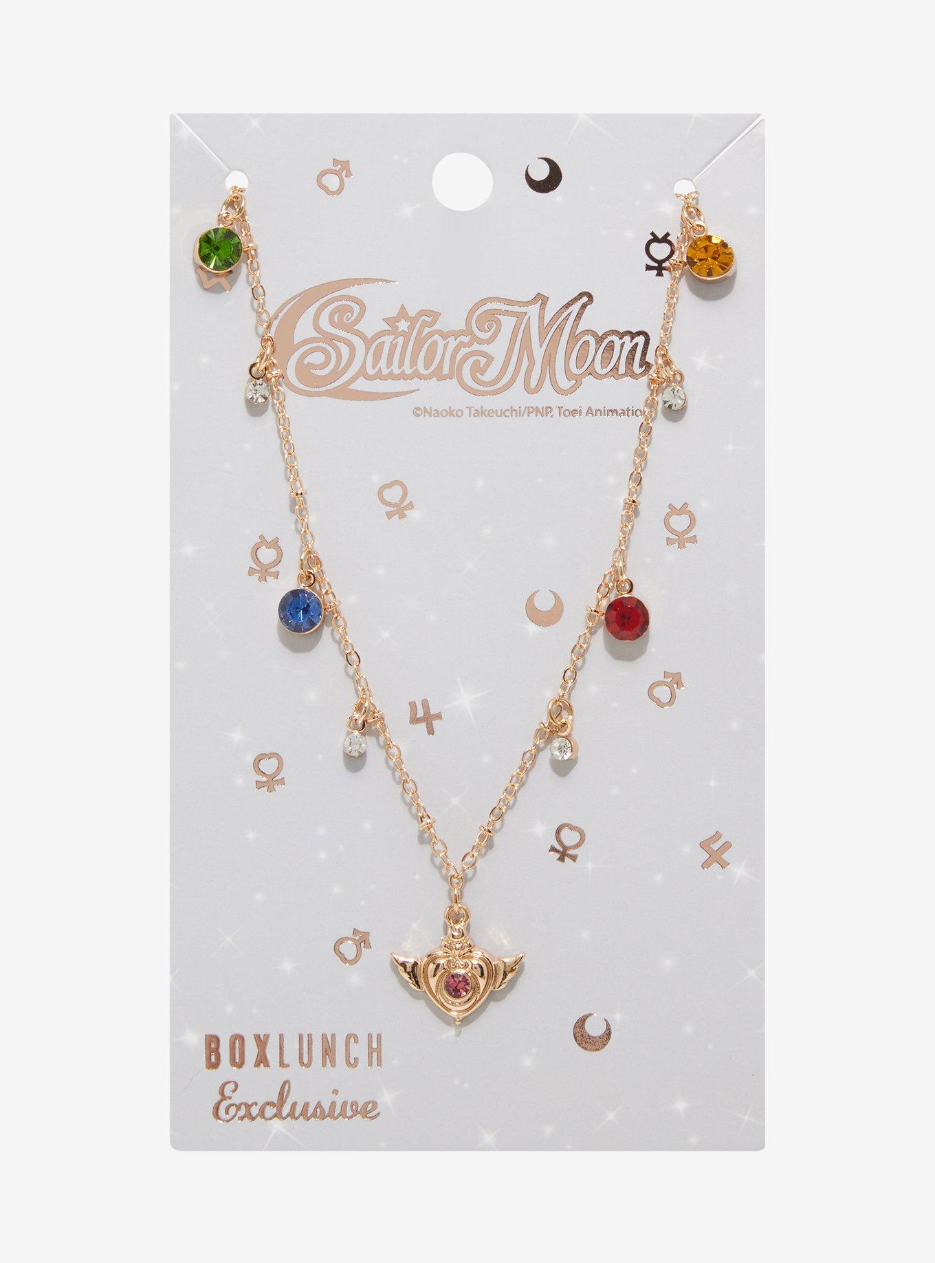 Sailor Moon Rhinestone Charm Necklace — BoxLunch Exclusive, , hi-res