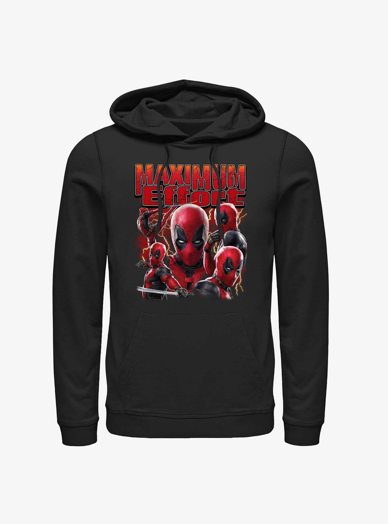 Marvel Deadpool & Wolverine Maximum Effort Hoodie BoxLunch Web Exclusive, BLACK, hi-res