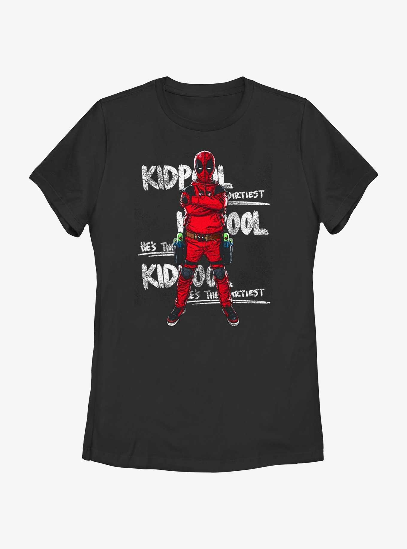 Marvel Deadpool & Wolverine Kidpool The Dirtiest Womens T-Shirt, BLACK, hi-res