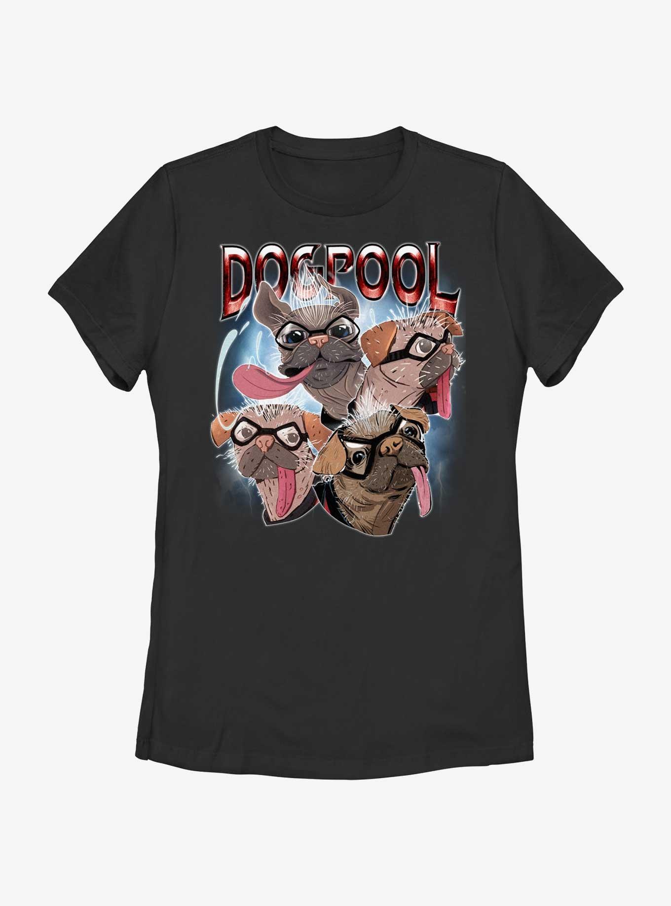 Marvel Deadpool & Wolverine Dogpool Faces Womens T-Shirt, BLACK, hi-res