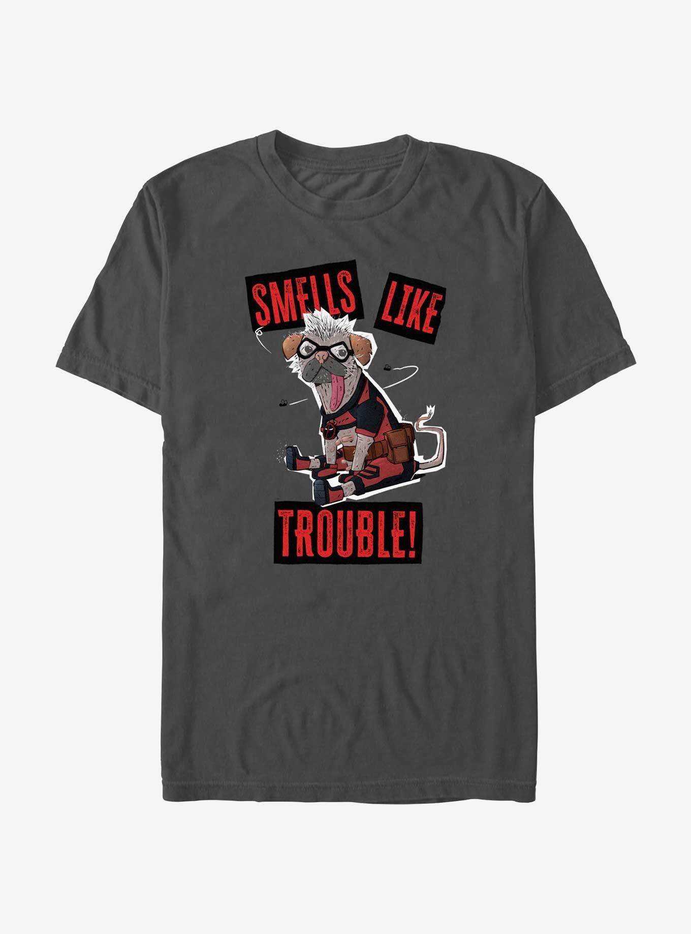 Marvel Deadpool & Wolverine Smells Like Trouble Dogpool T-Shirt