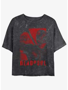 Marvel Deadpool & Wolverine Poster Deadpool SNIKT Womens Mineral Wash Crop T-Shirt, , hi-res