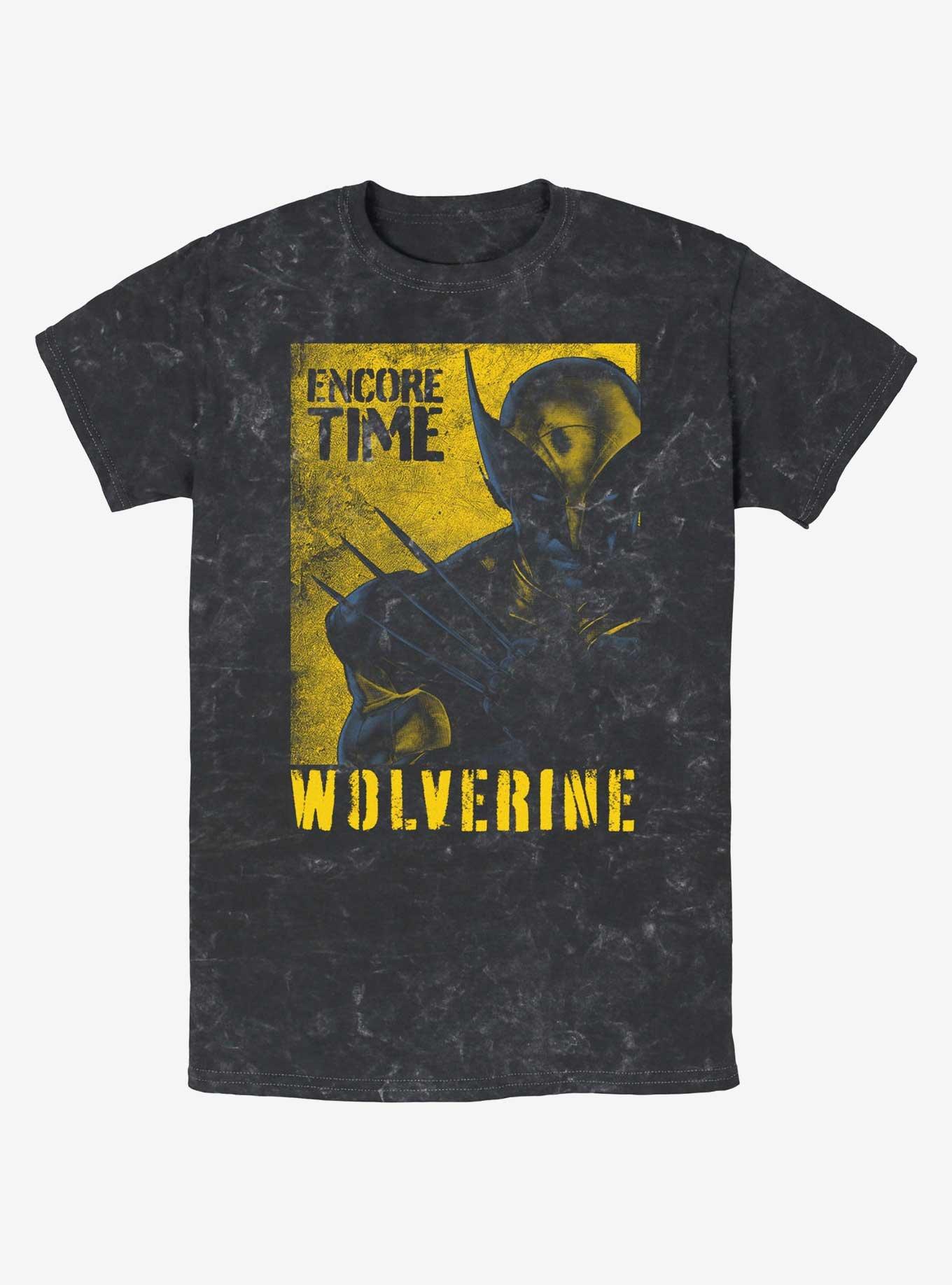 Marvel Deadpool & Wolverine Poster Encore Time Mineral Wash T-Shirt