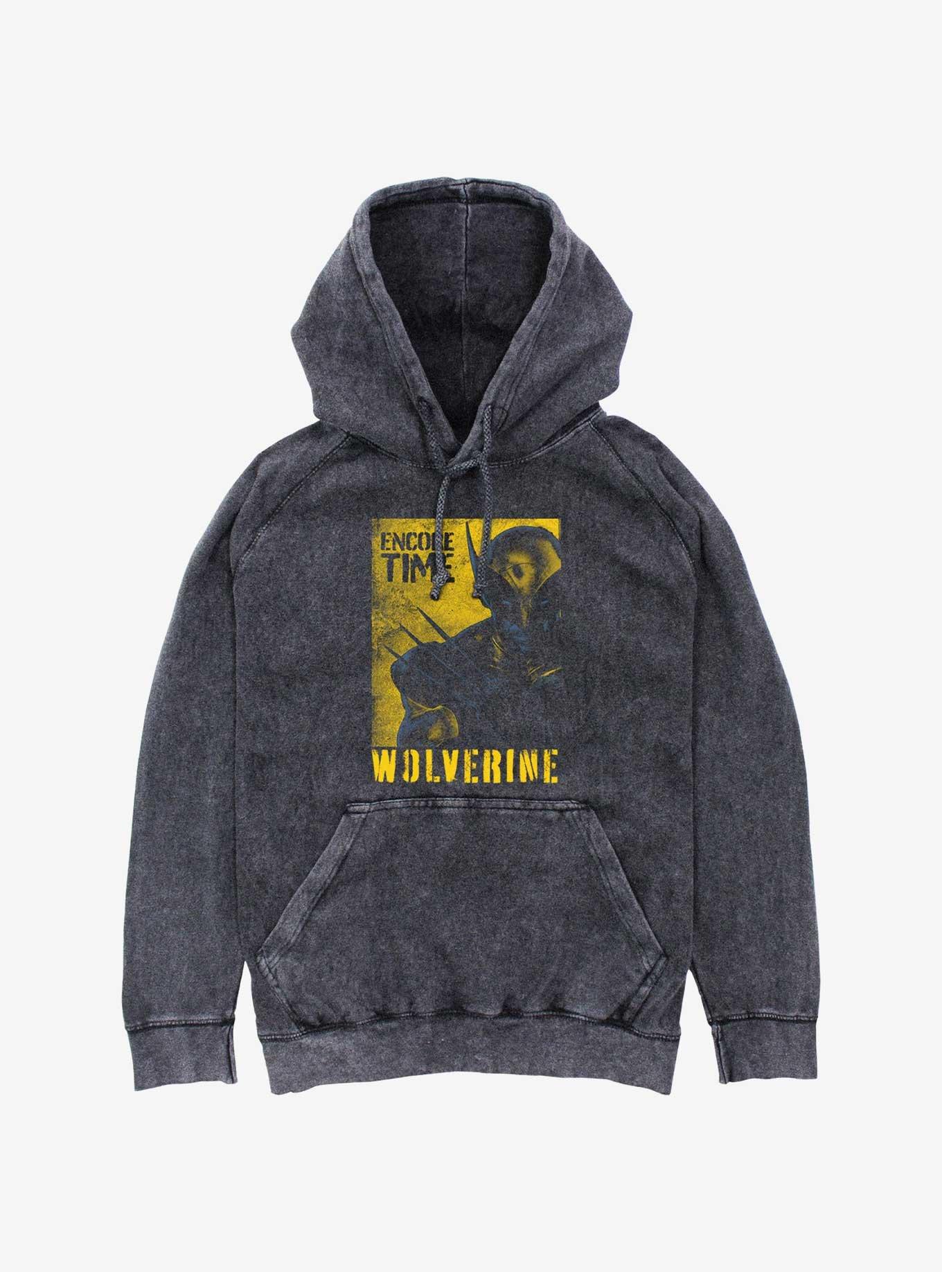 Marvel Deadpool & Wolverine Poster Wolverine Encore Time Mineral Wash Hoodie, , hi-res