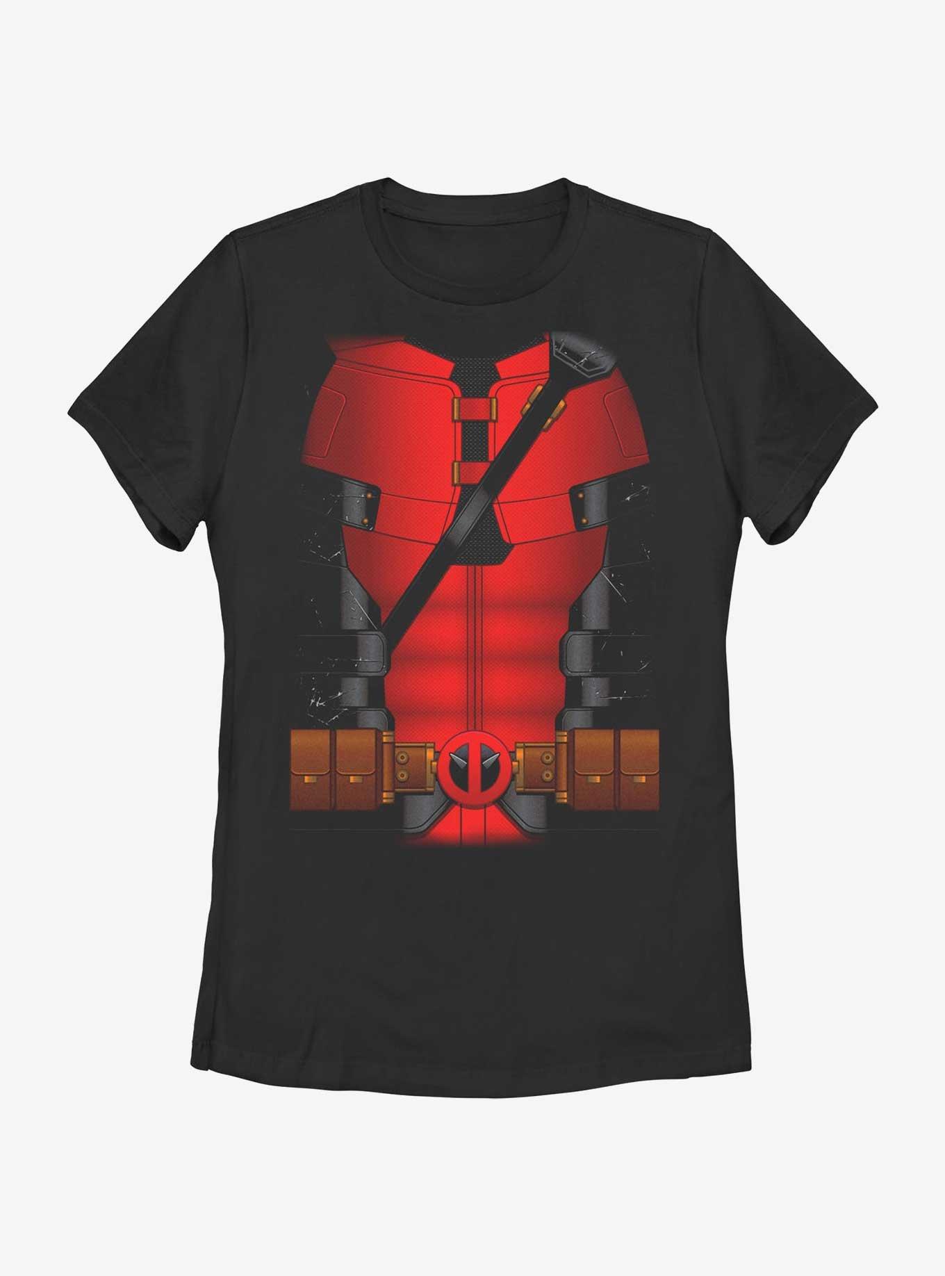 Marvel Deadpool & Wolverine Deadpool Costume Womens T-Shirt, BLACK, hi-res