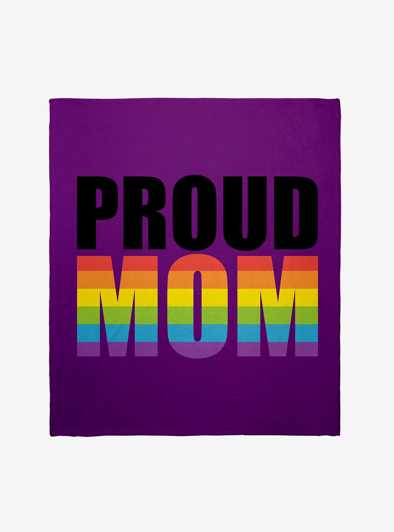 LGBTQ Proud Mom Throw Blanket, , hi-res