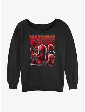 Marvel Deadpool & Wolverine Maximum Effort Womens Slouchy Sweatshirt Her Universe Web Exclusive, , hi-res
