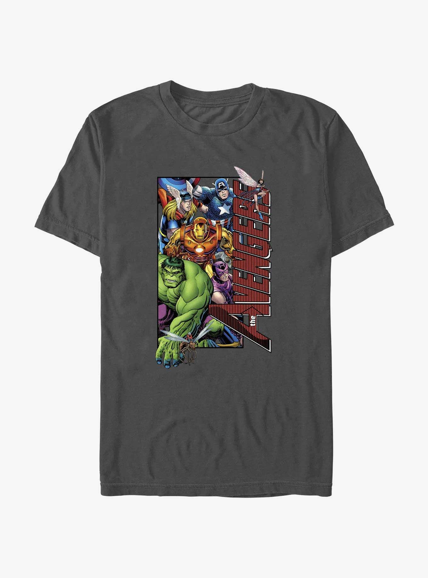 Marvel Avengers Heroes Stacked T-Shirt, CHARCOAL, hi-res