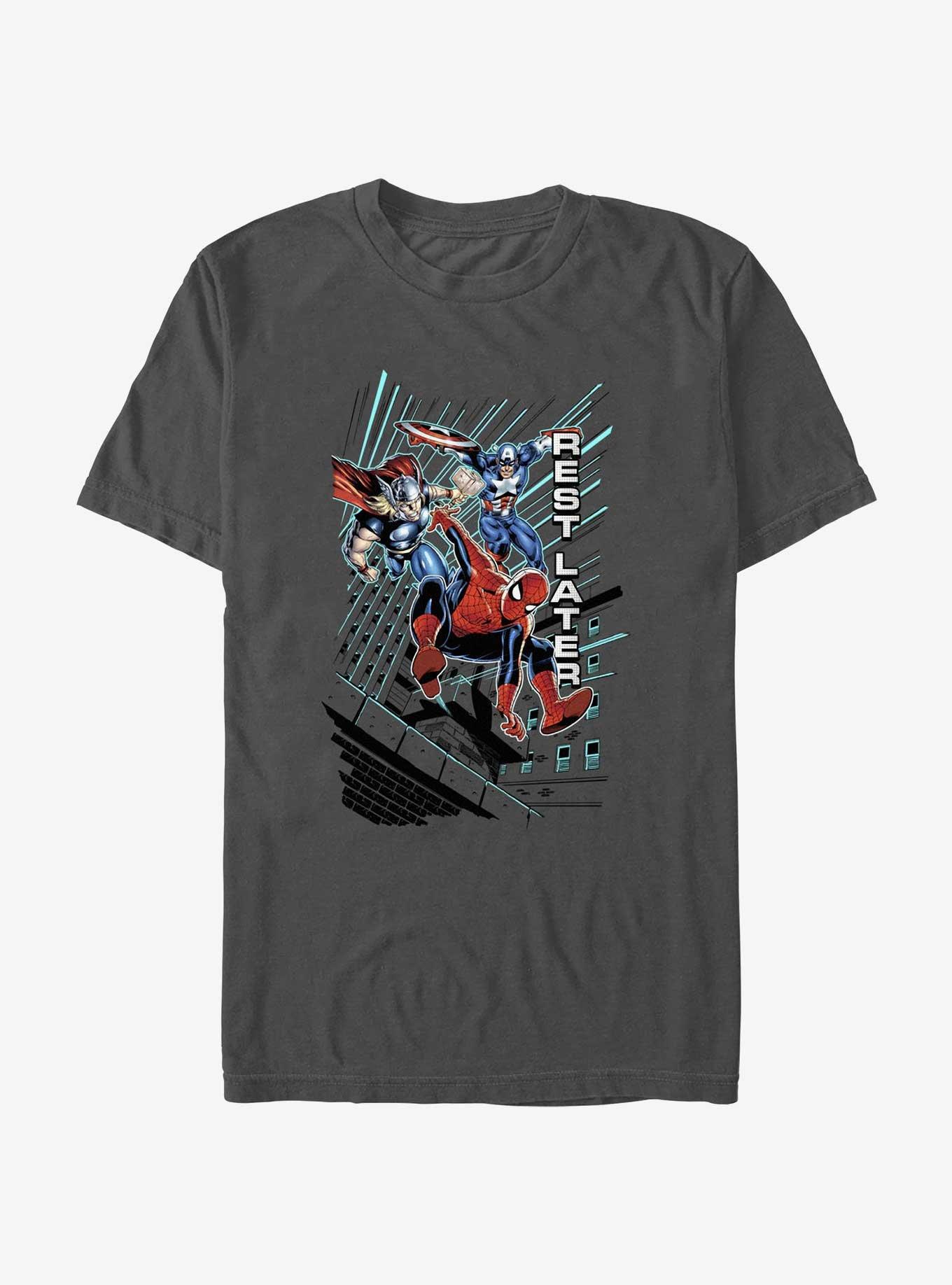 Marvel Avengers Leaping Trio Rest Later T-Shirt, , hi-res