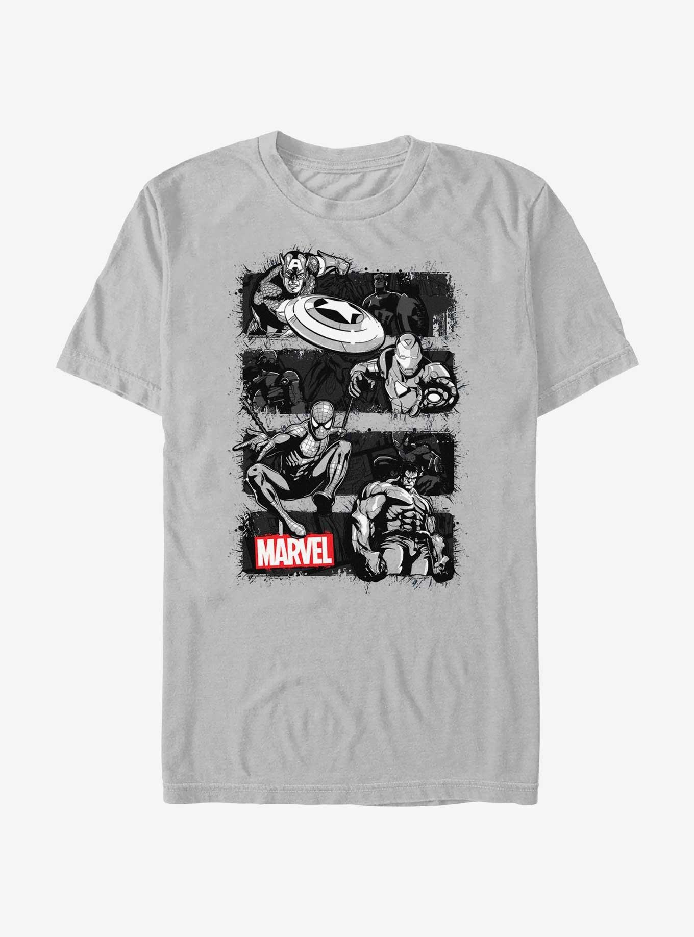 Marvel Avengers Line Up T-Shirt, SILVER, hi-res