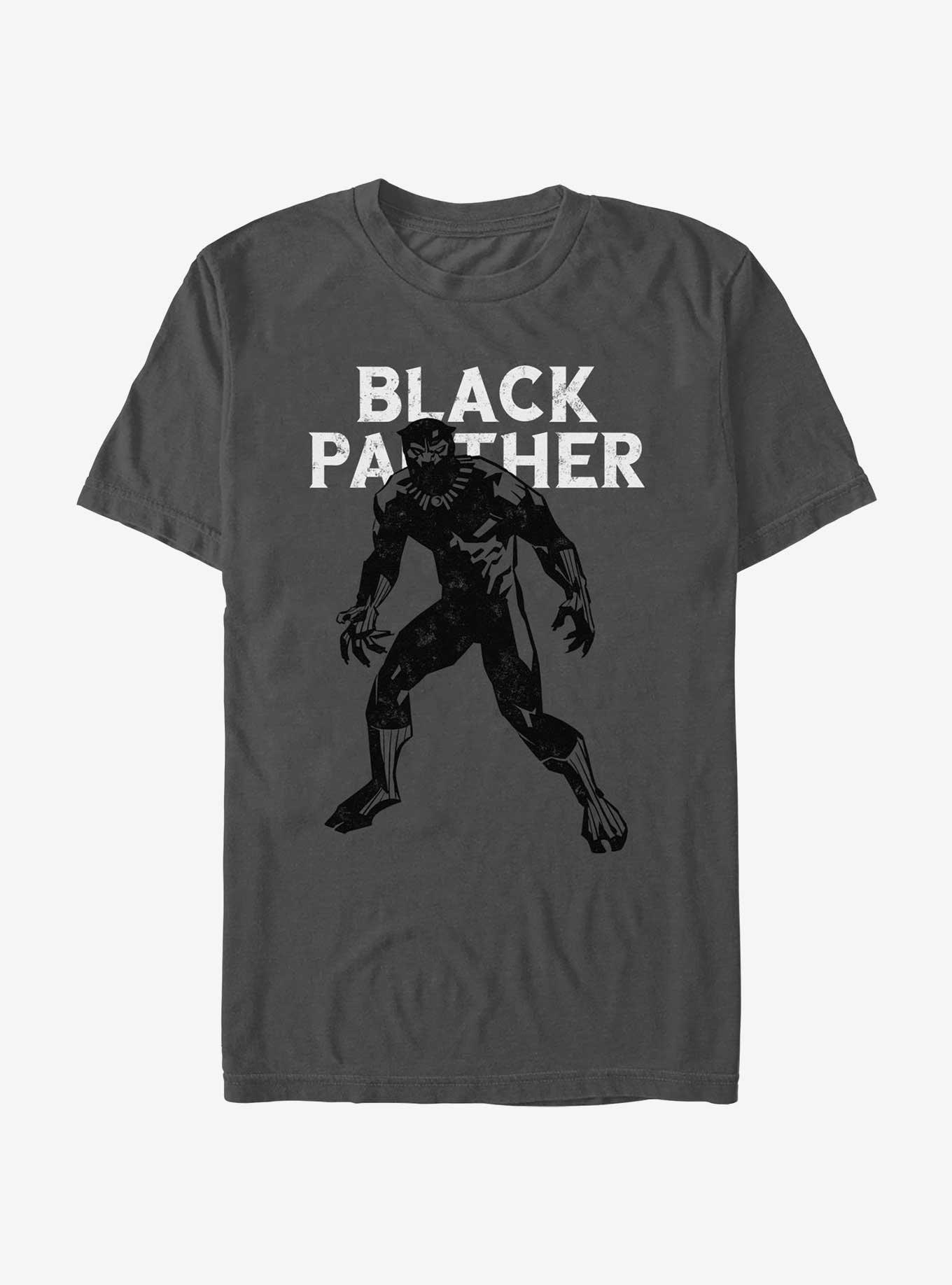 Marvel Black Panther Scratched T-Shirt, CHARCOAL, hi-res