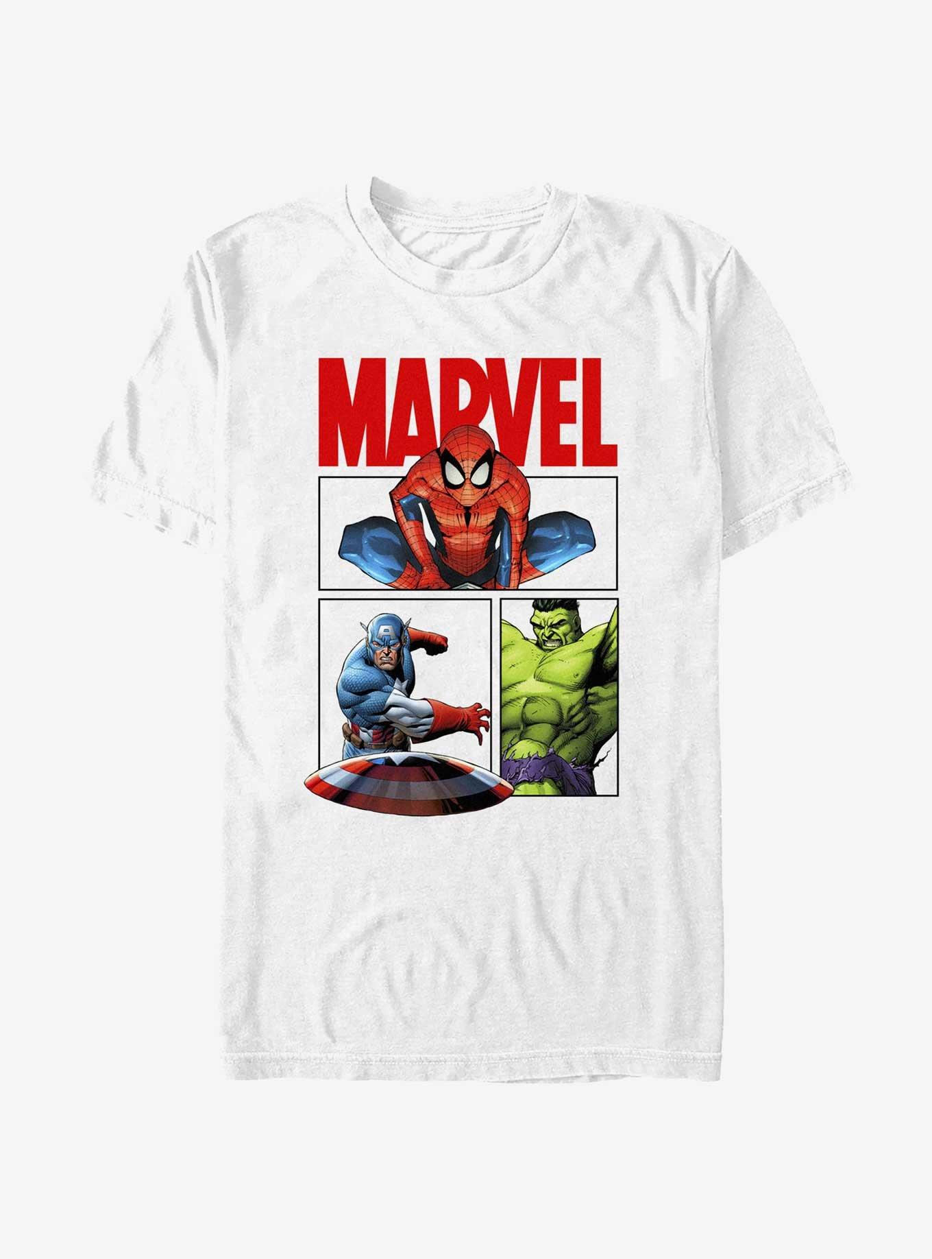 Marvel Avengers Comics Trio T-Shirt, WHITE, hi-res