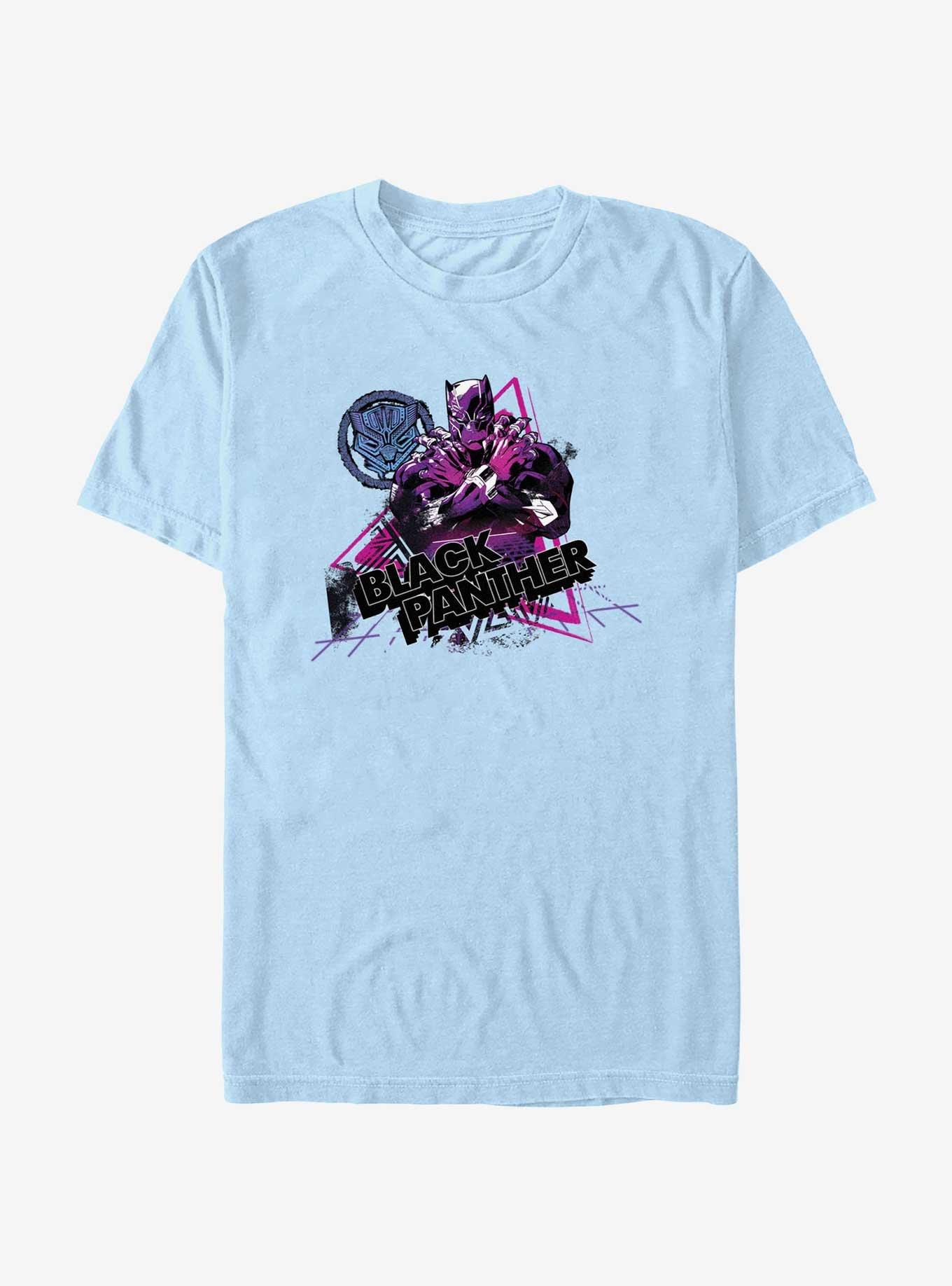 Marvel Black Panther Neon Grid T-Shirt, LT BLUE, hi-res