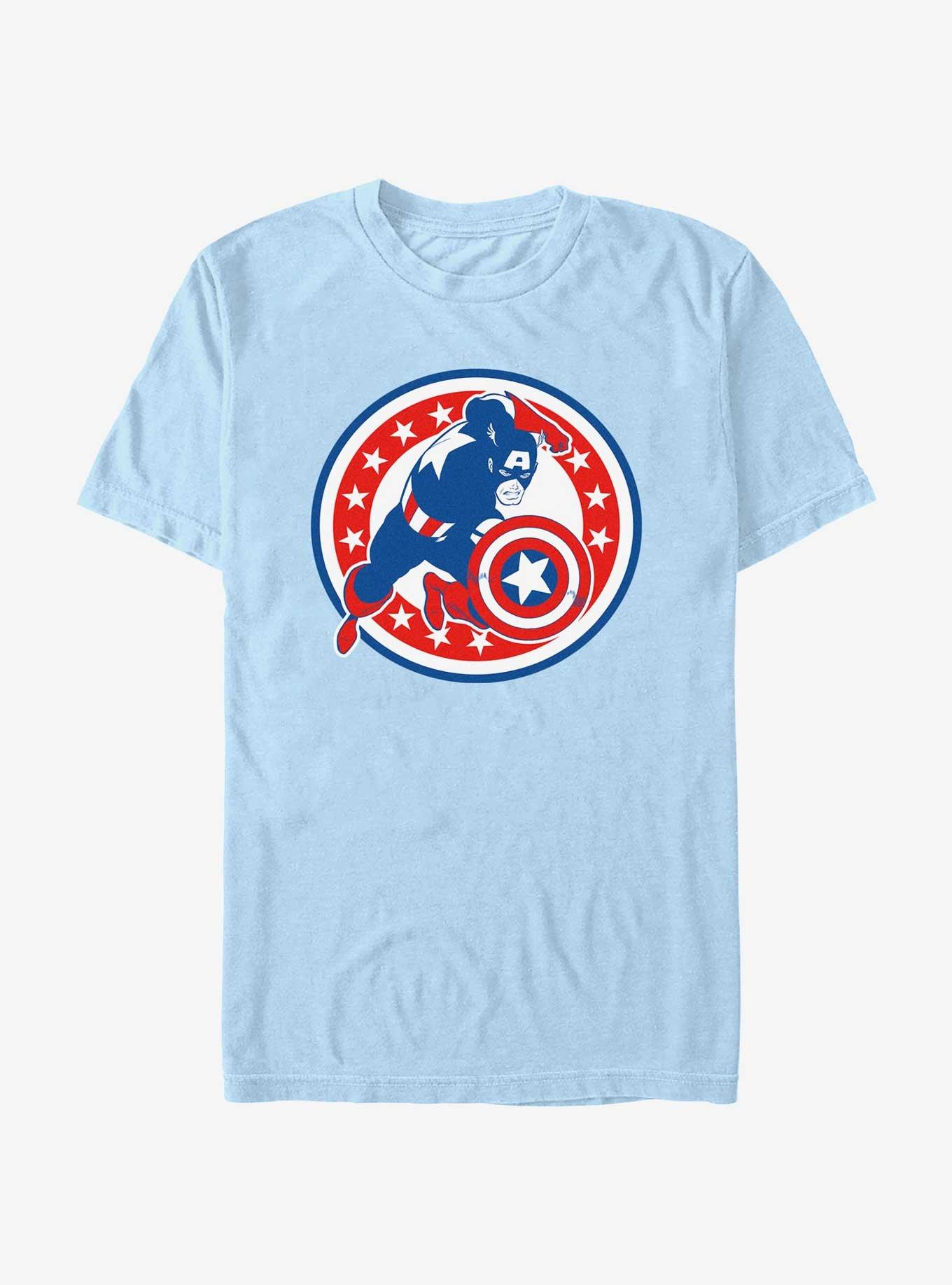 Marvel Captain America Brooklyn Caps T-Shirt, LT BLUE, hi-res