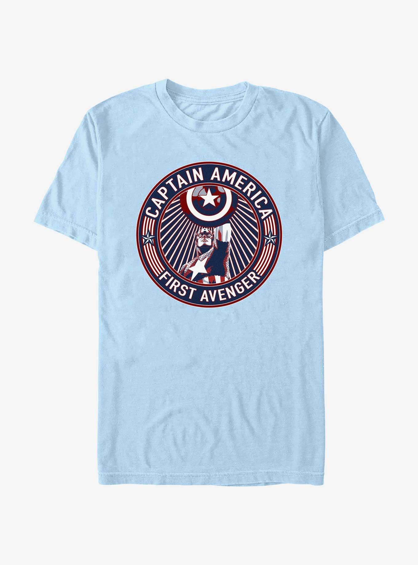 Marvel Captain America First Avenger T-Shirt, LT BLUE, hi-res