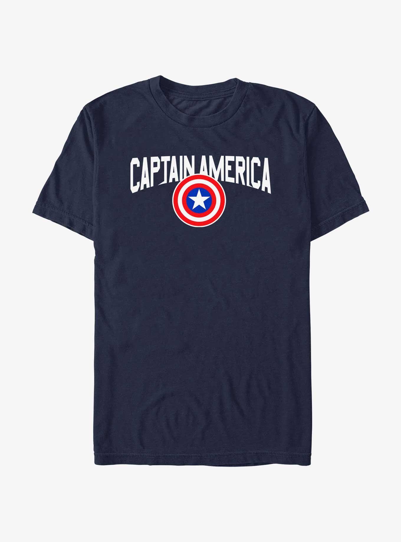 Marvel Captain America Shield Logo T-Shirt, NAVY, hi-res