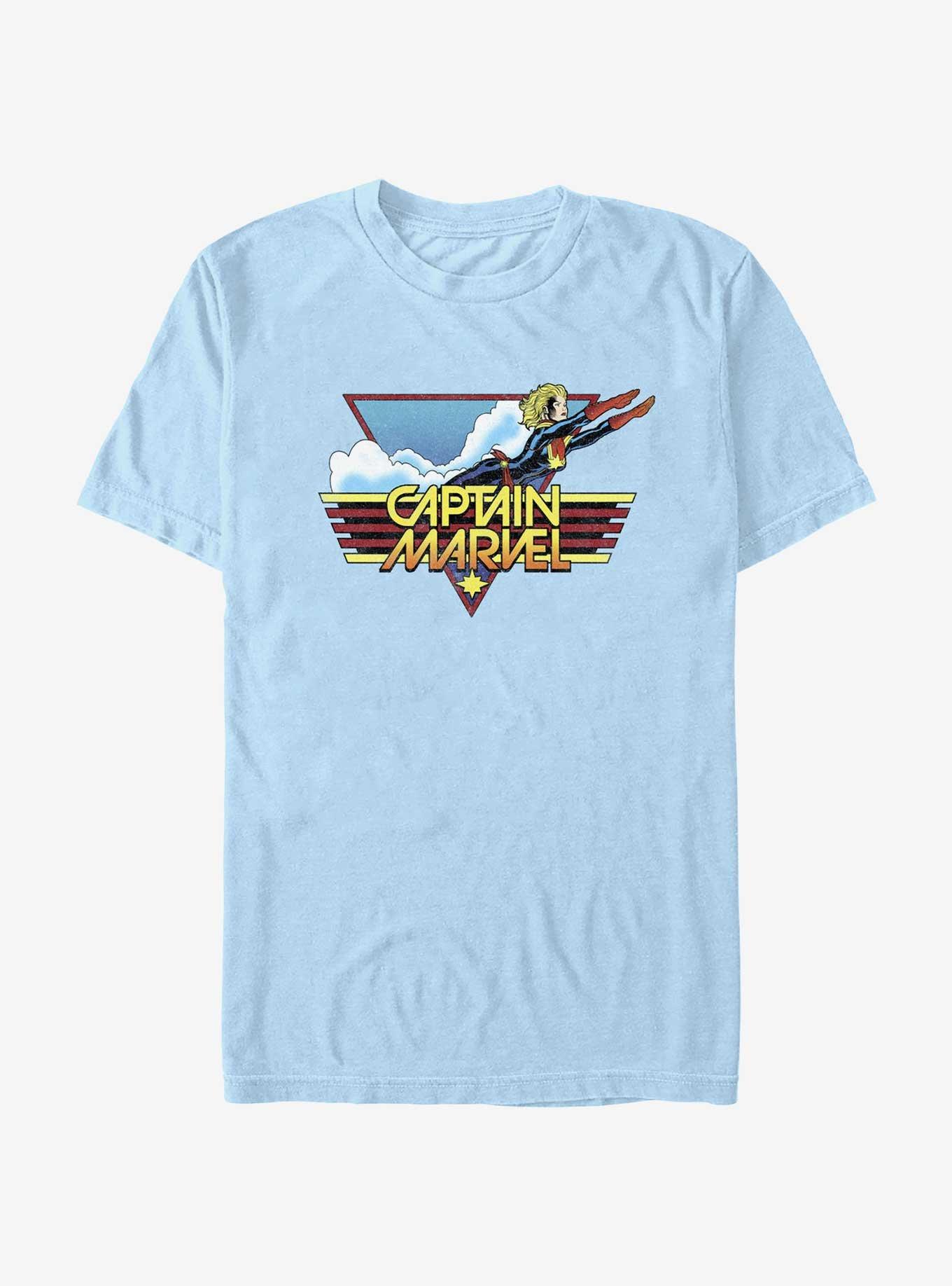 Marvel Captain Marvel Fly By T-Shirt, LT BLUE, hi-res
