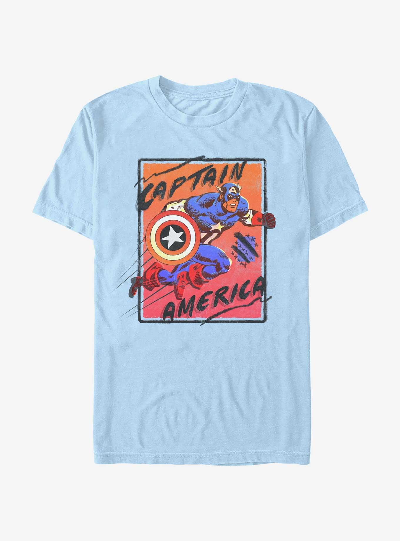Marvel Captain America Shield Up T-Shirt, LT BLUE, hi-res