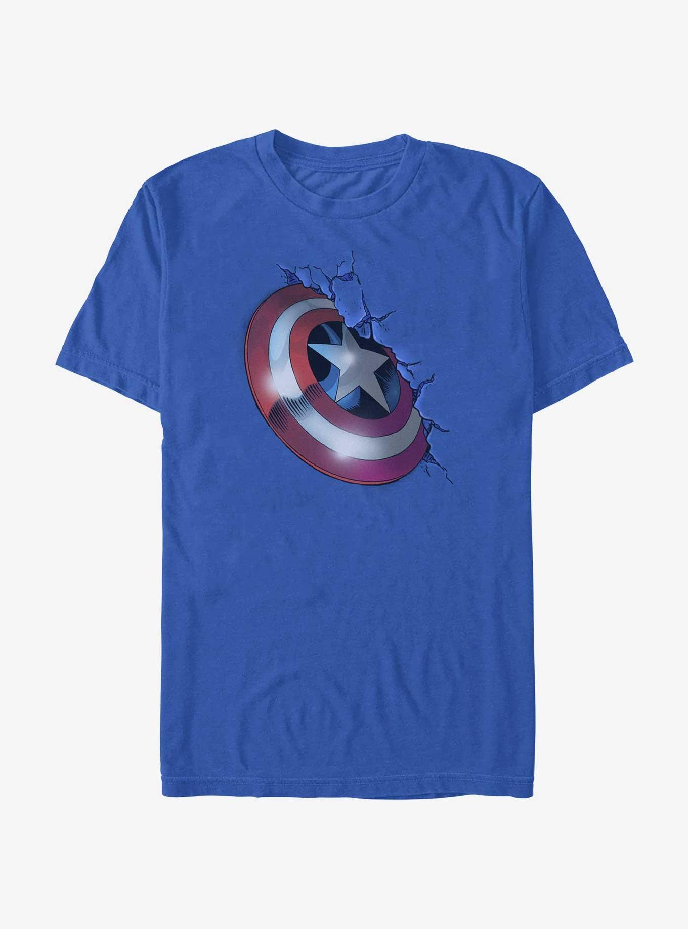 Marvel Captain America Invincible Shield T-Shirt, ROYAL, hi-res