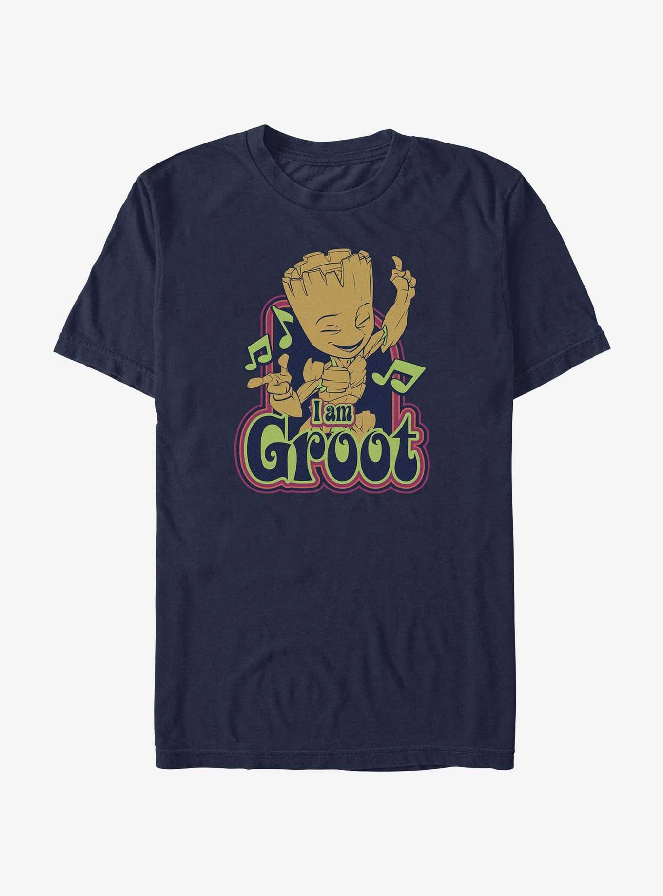 Marvel Guardians of the Galaxy Dancing With Groot T-Shirt, NAVY, hi-res