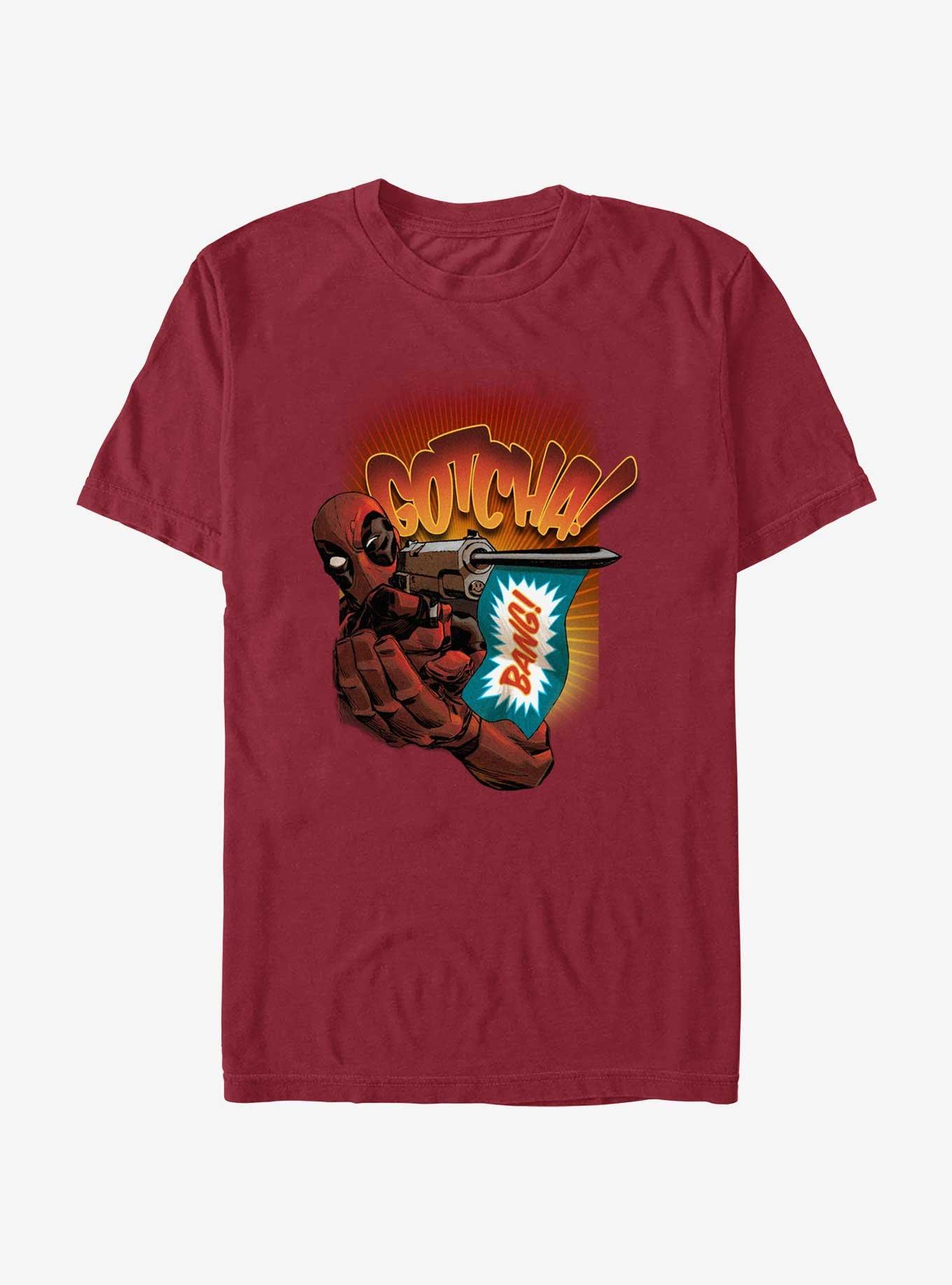 Marvel Deadpool Gotcha Bang T-Shirt - RED | BoxLunch