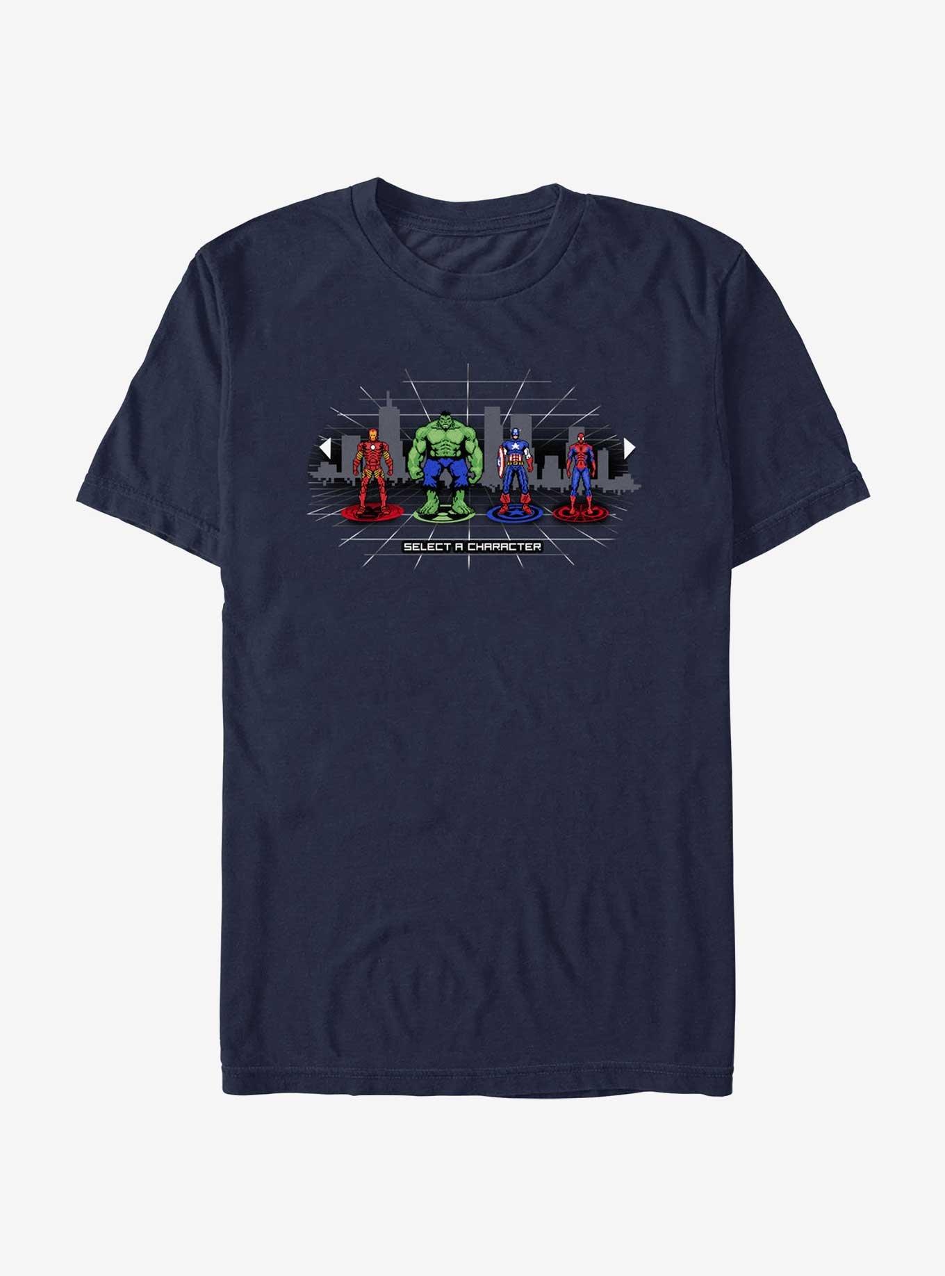 Marvel Avengers Digital Lineup T-Shirt, NAVY, hi-res