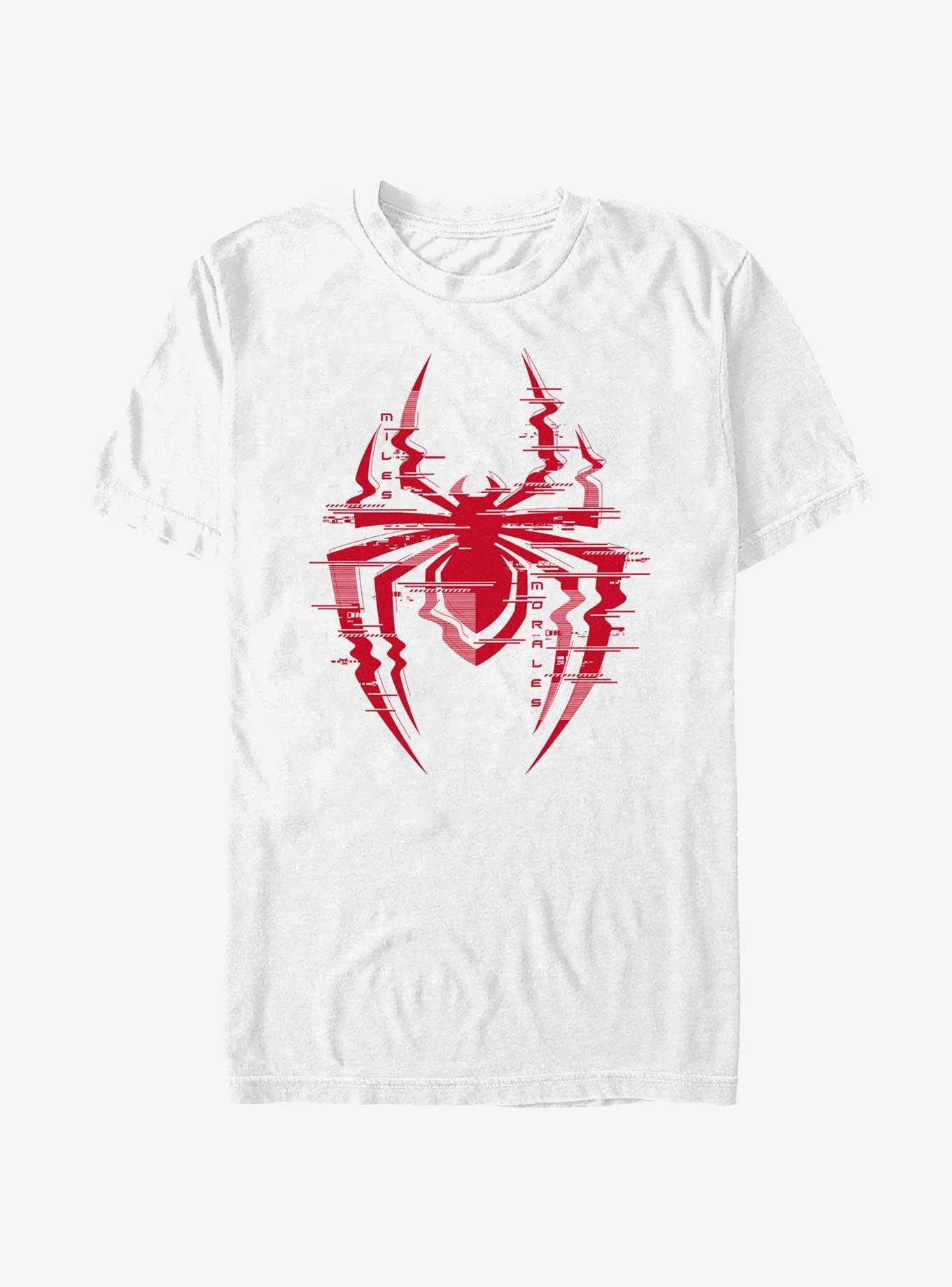 Marvel Spider-Man Logo Glitch T-Shirt, WHITE, hi-res