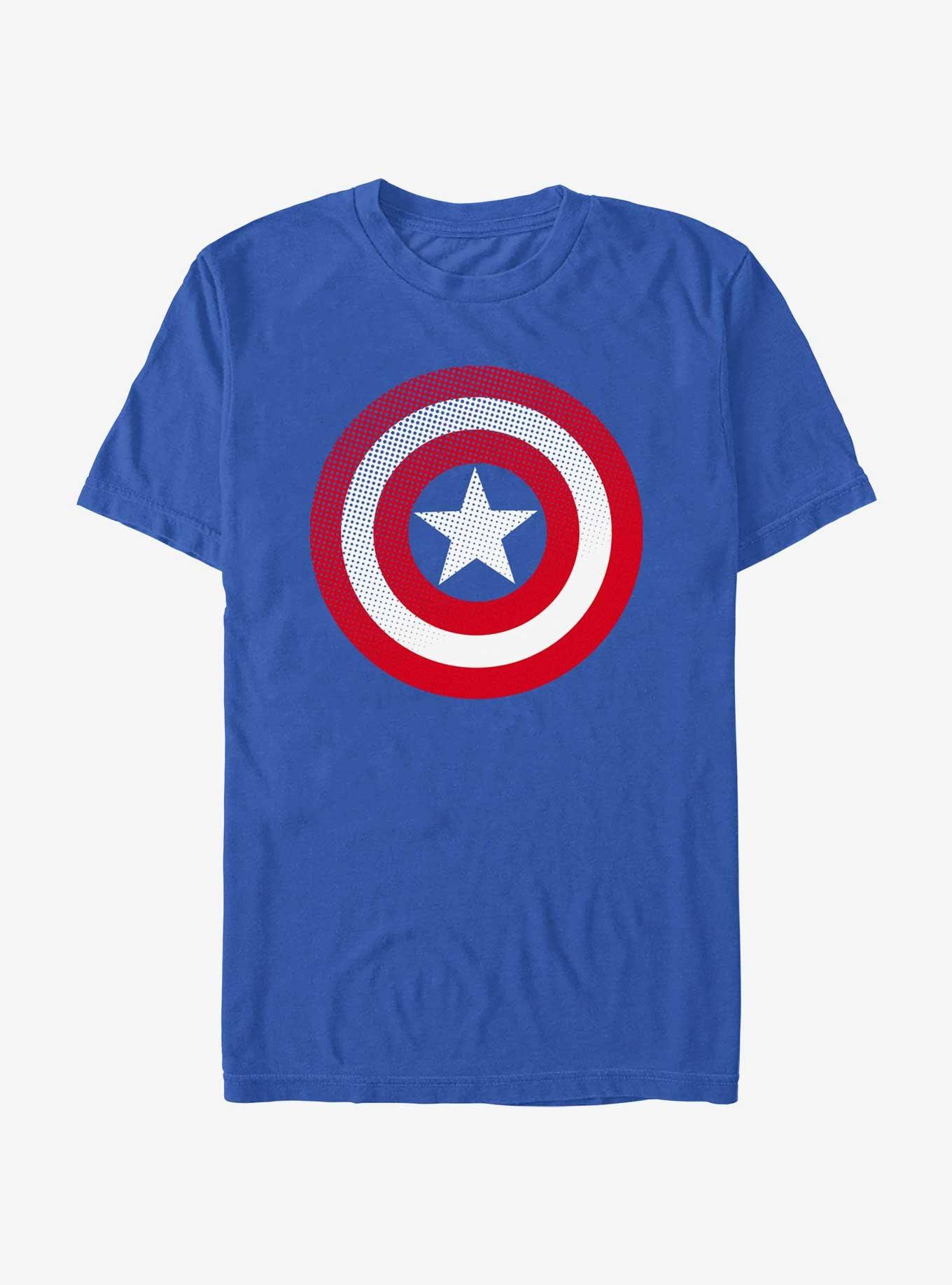 Marvel Captain America Halftone Shield T-Shirt, ROYAL, hi-res