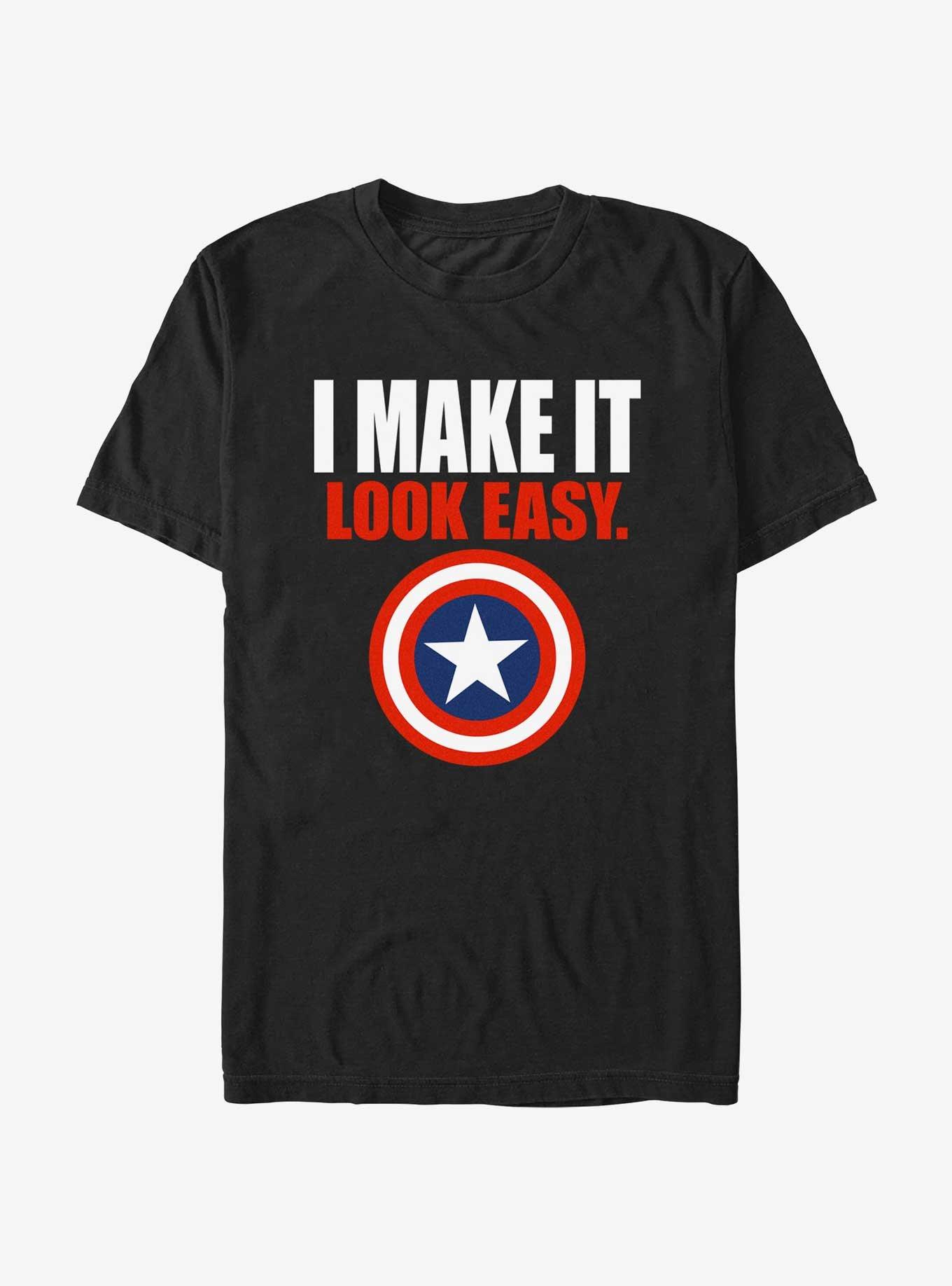 Marvel Captain America I Make It Look Easy T-Shirt, BLACK, hi-res