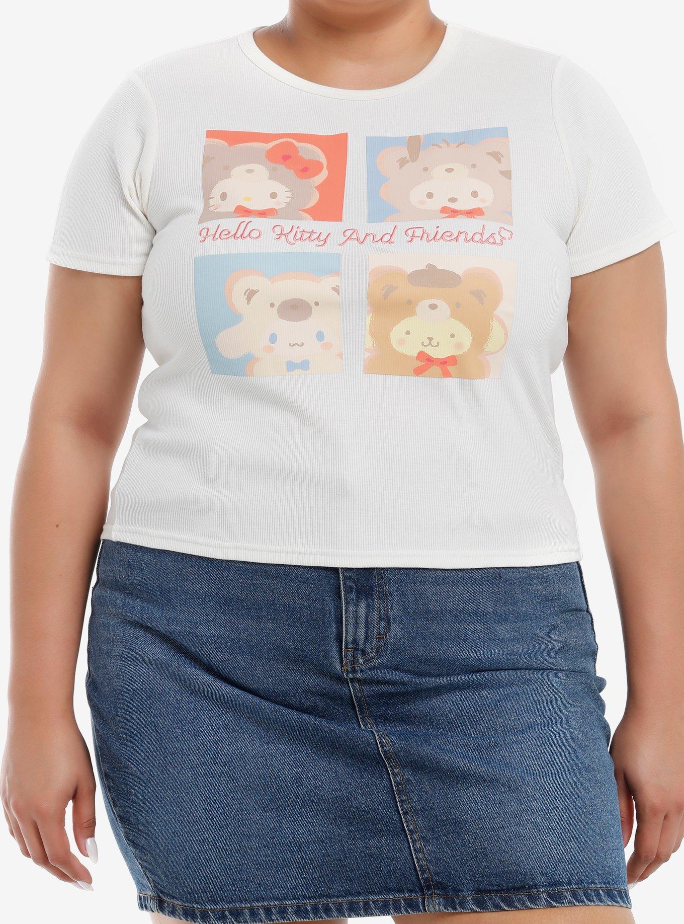 Hello Kitty And Friends Latte Bear Rib Girls Baby T-Shirt Plus Size, , hi-res