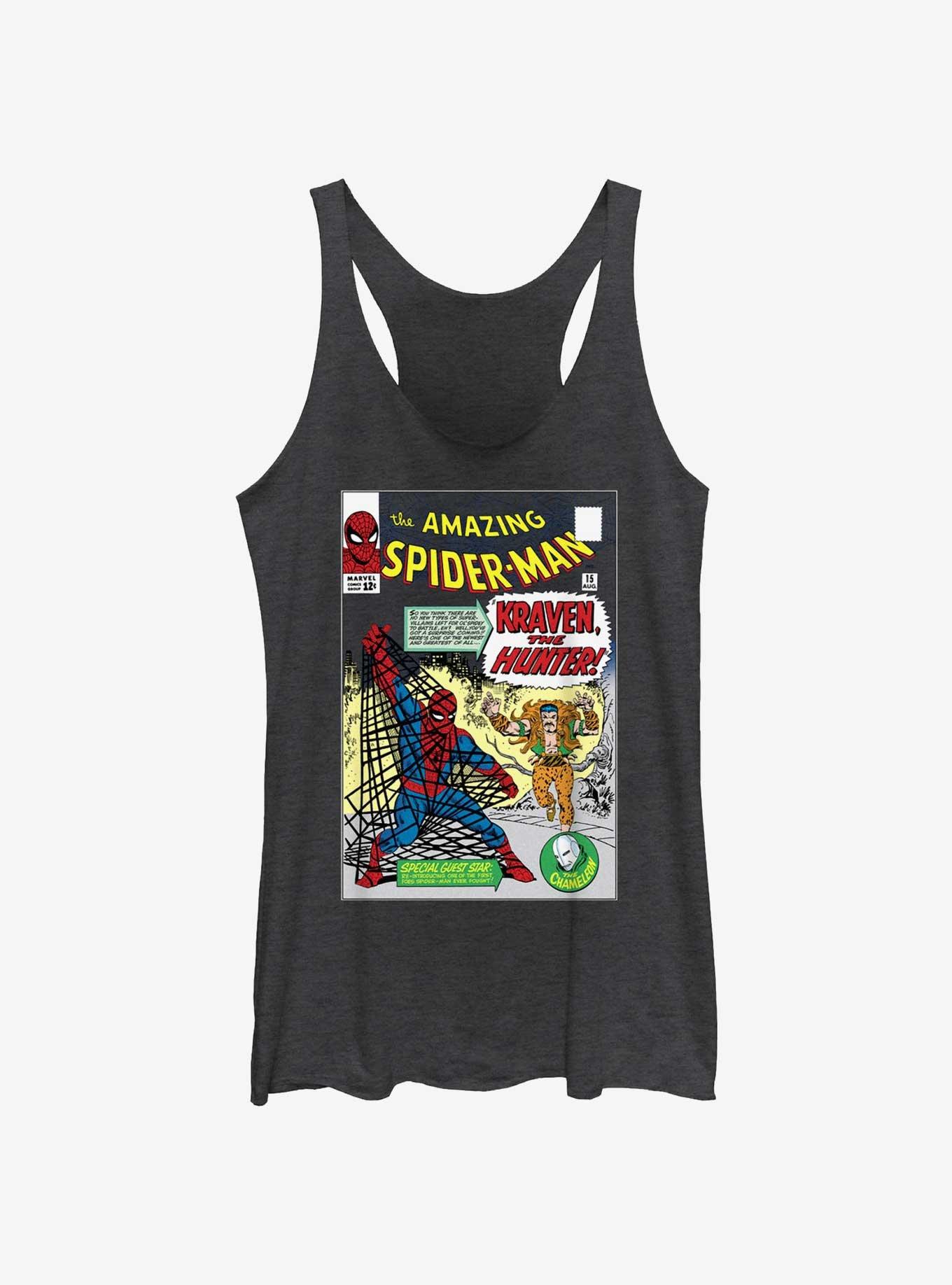 Marvel Kraven the Hunter The Amazing Spider-Man Comic Womens Tank Top, BLK HTR, hi-res