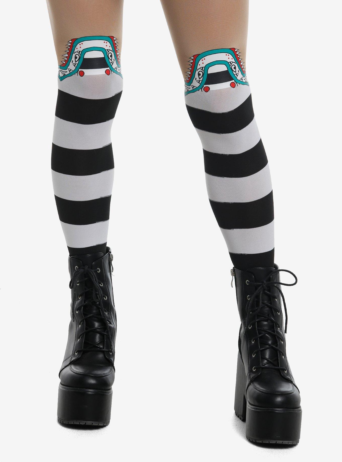 Beetlejuice Sandworm Biting Tights, , hi-res