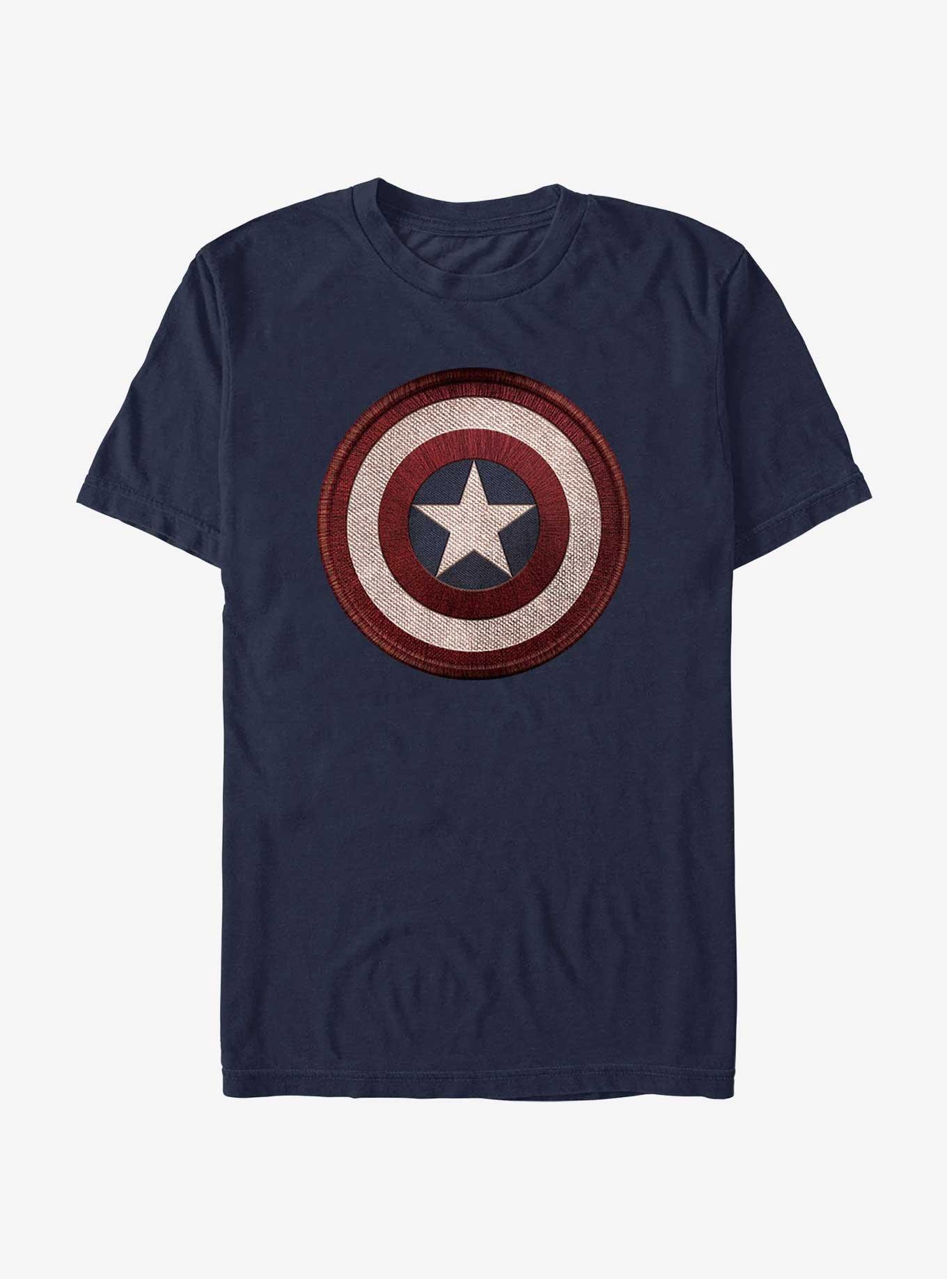 Marvel Captain America Patchy Shield T-Shirt, NAVY, hi-res