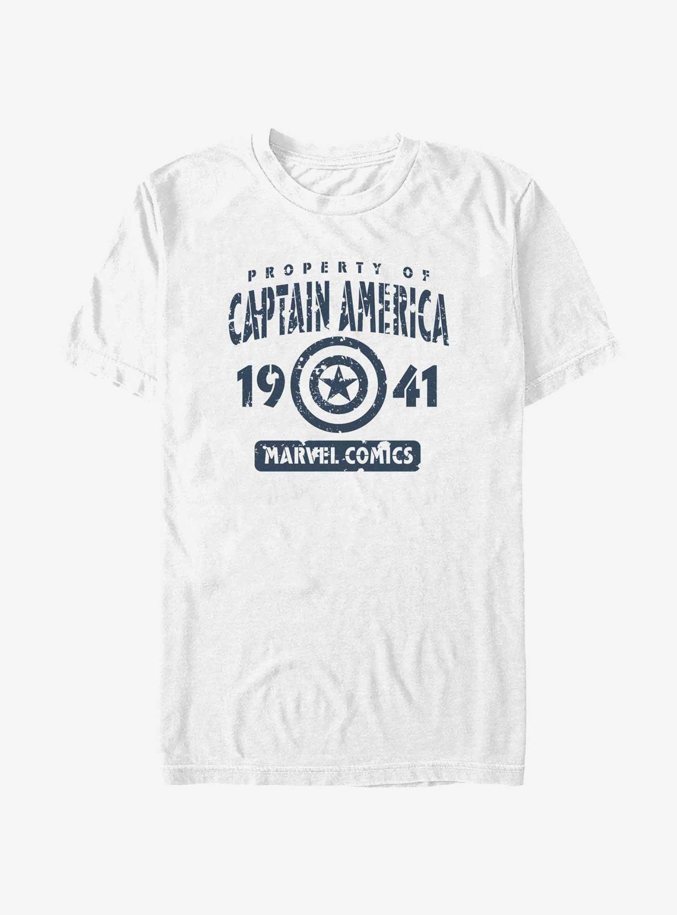 Marvel Captain America Property Of America?T-Shirt, WHITE, hi-res