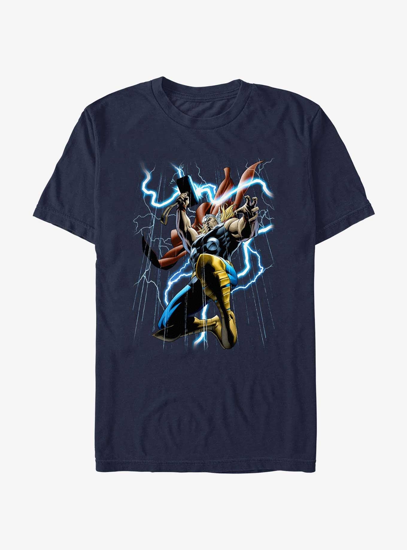 Marvel Thor Reigning God T-Shirt, NAVY, hi-res